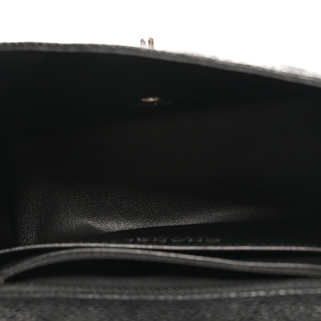 Caviar Quilted Mini Square Flap Black