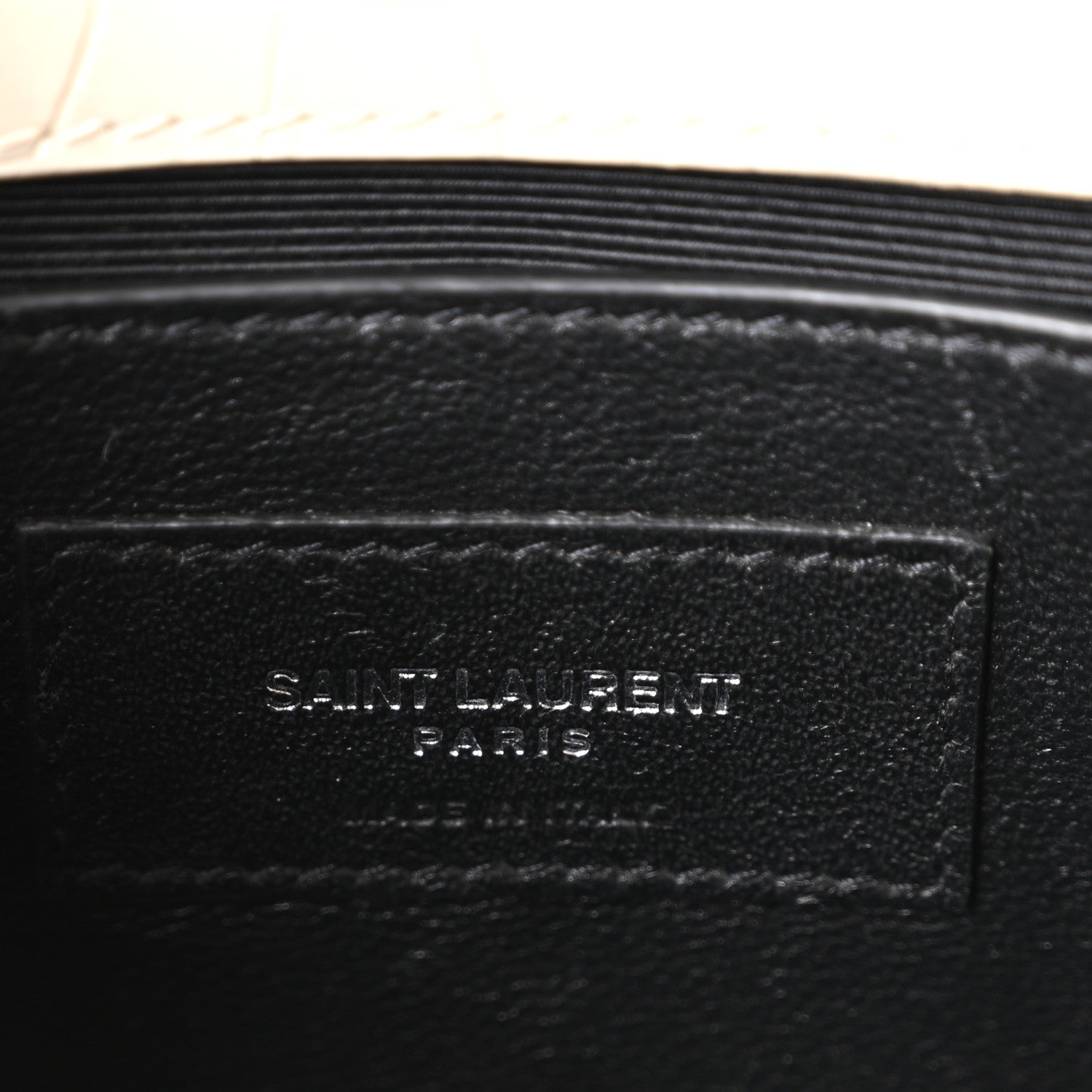 Calfskin Crocodile Embossed Small Classic Monogram Kate Tassel Satchel Blanc Vintage
