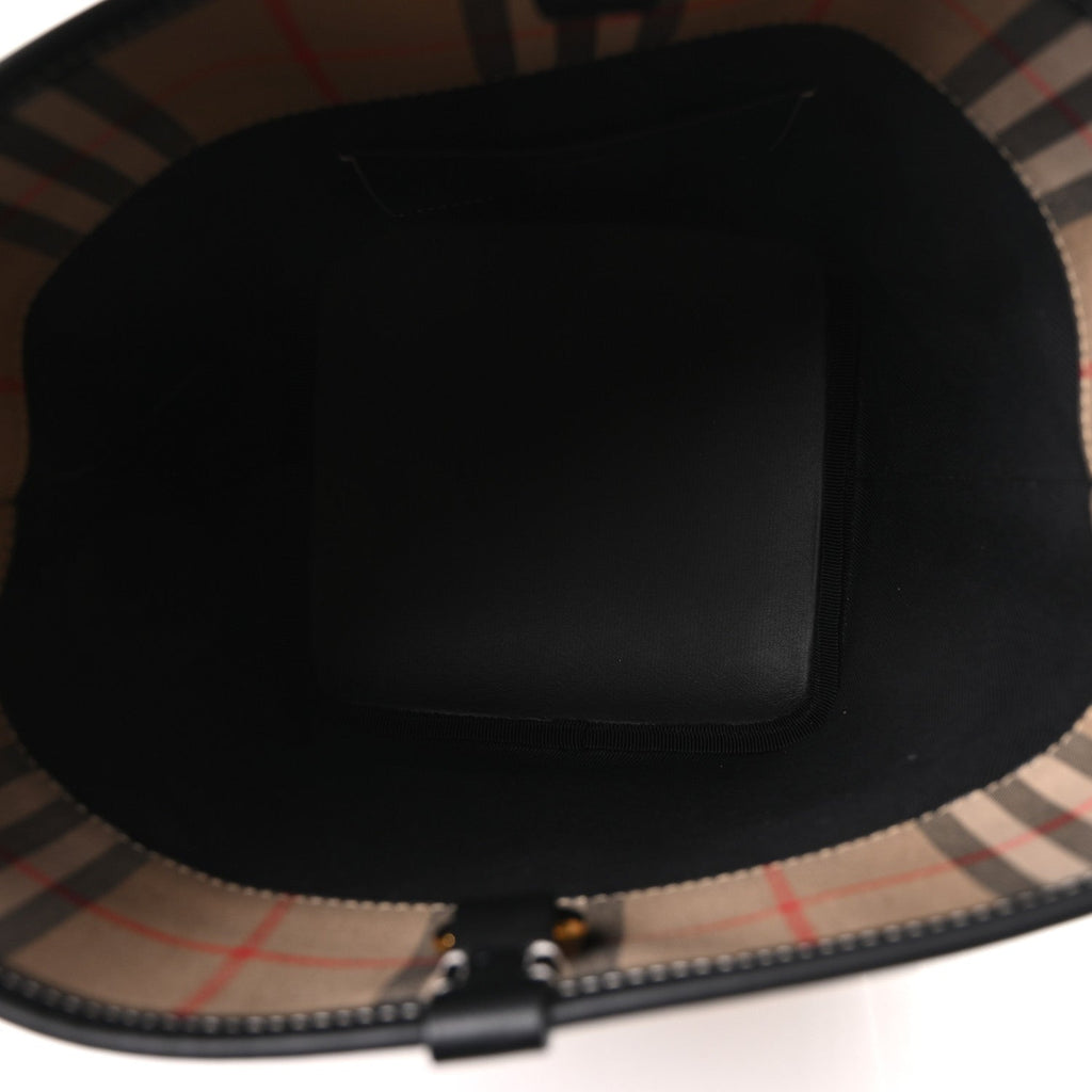 Vintage Check Calfskin Mini Ashby Bucket Bag Archive Beige