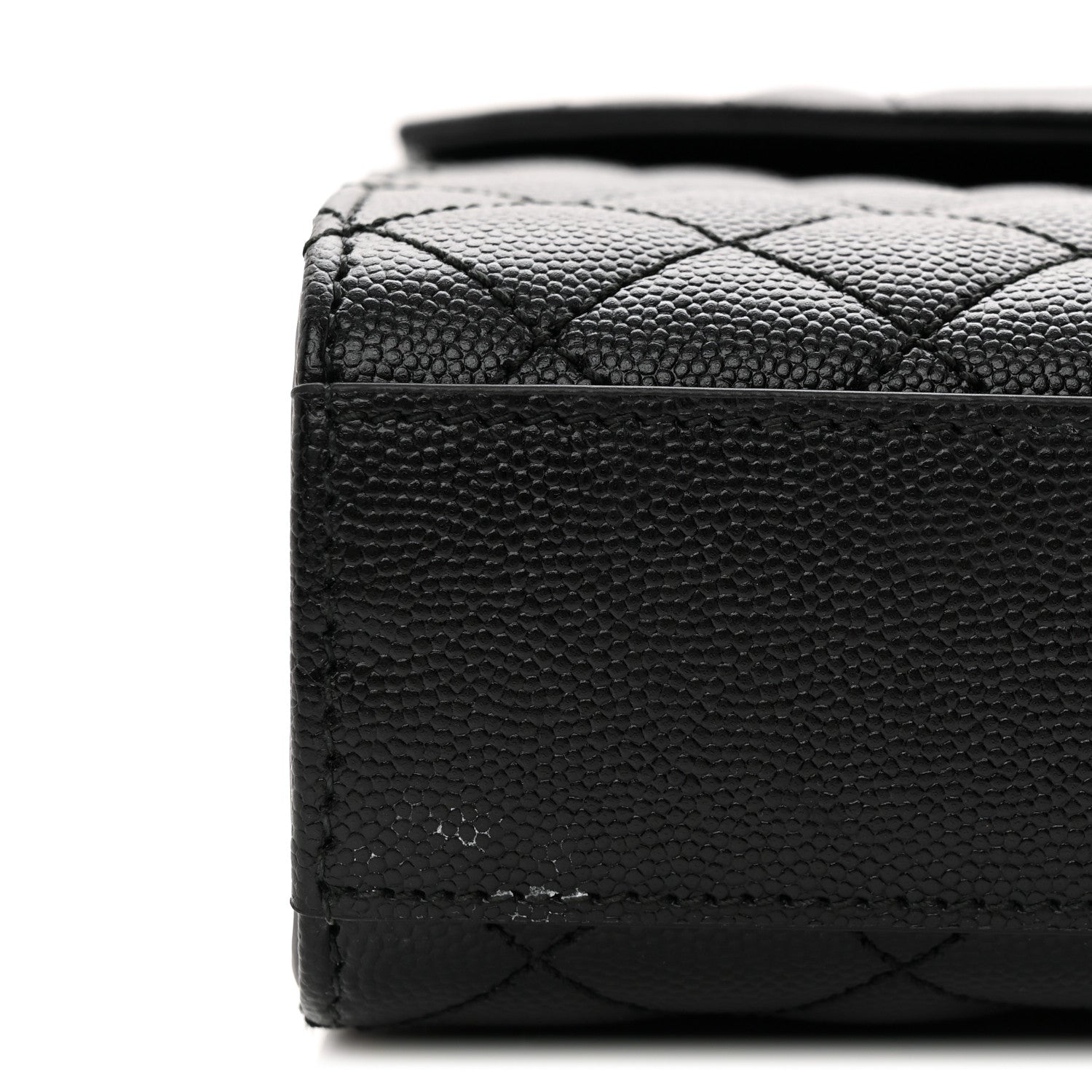 Grain De Poudre Textured Mixed Matelasse Triquilt Medium Monogram Satchel Black