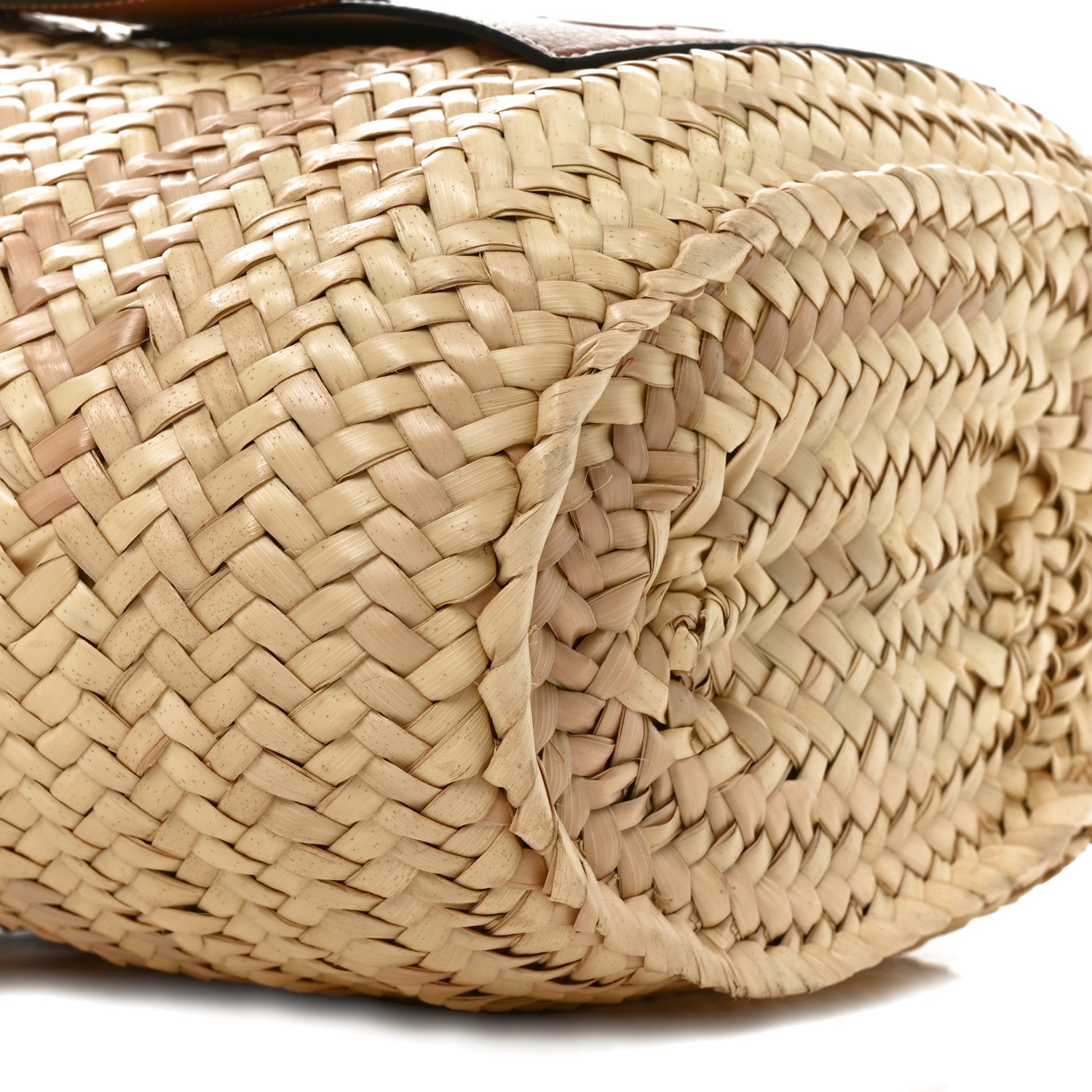 Raffia Small Basket Tote Bag Natural Tan
