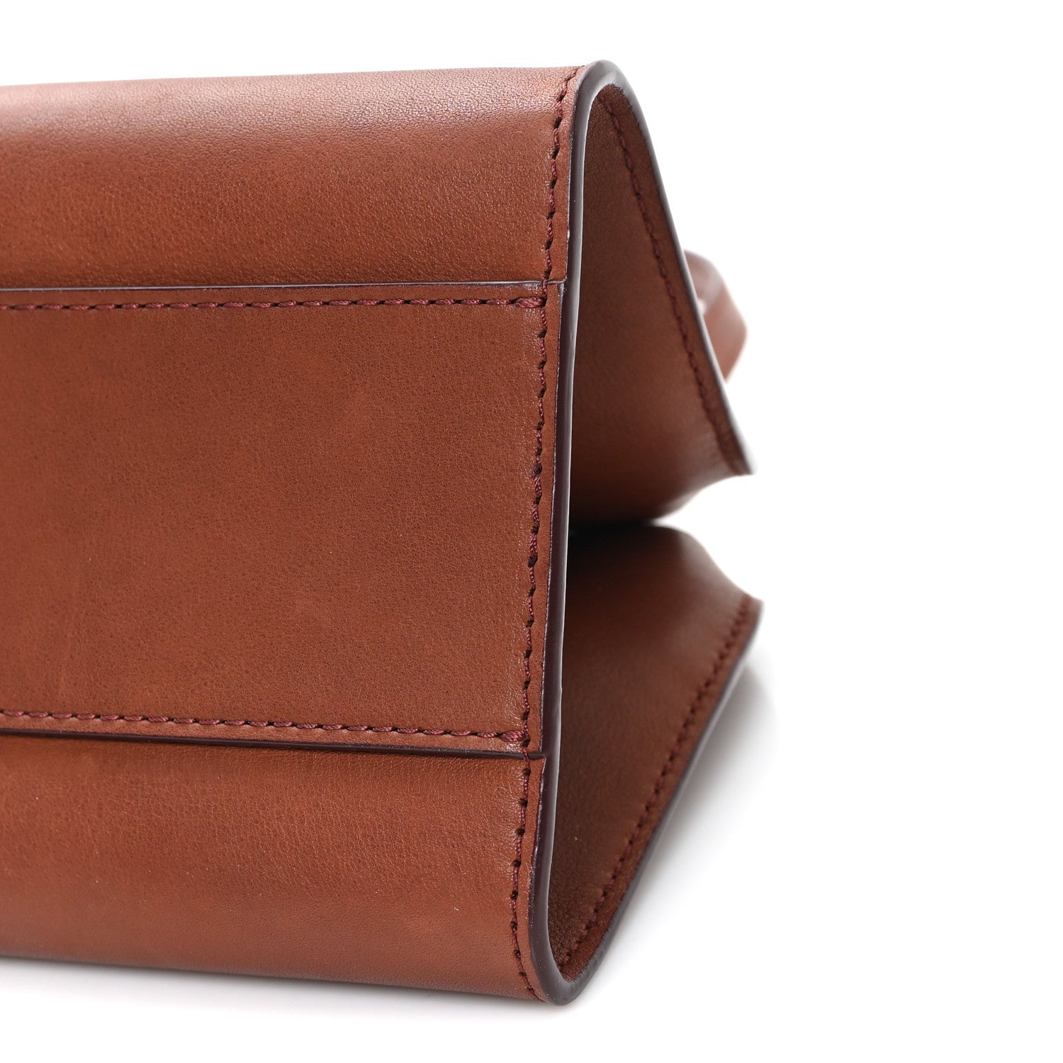 Polished Saddle Calfskin Peggy Clutch New Burgundy