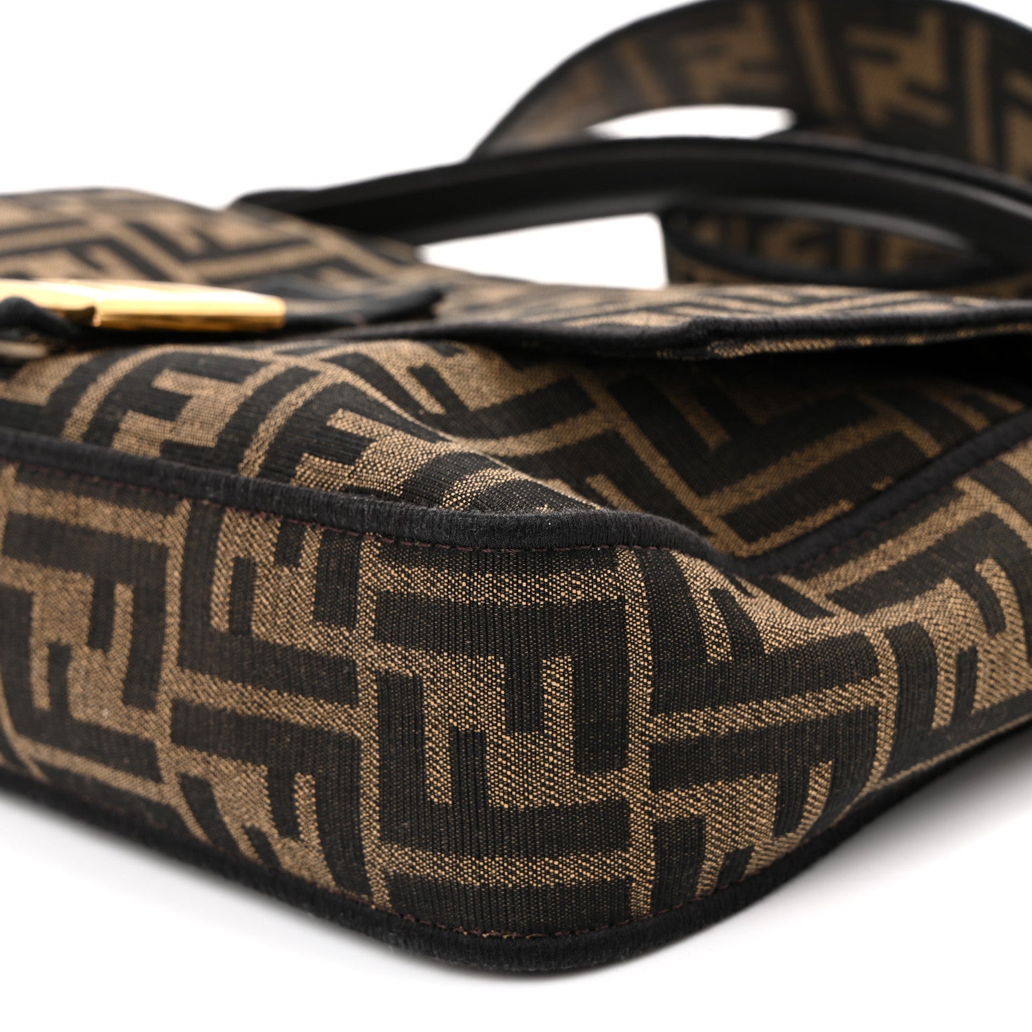 Fabric Jacquard FF 1974 Medium Baguette Tobacco Moro Black