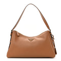 Soft Calfskin Large Aimee Shoulder Bag Caramel
