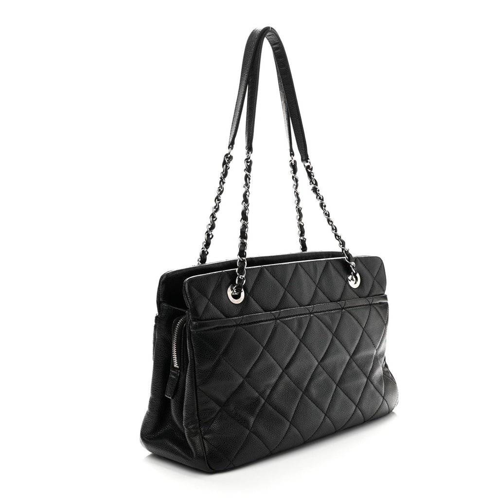 Caviar Quilted CC Timeless Soft Tote Black