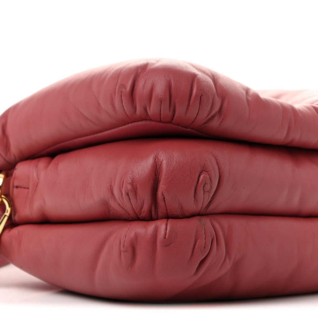 Lambskin Goya Puffer Bag Plumrose