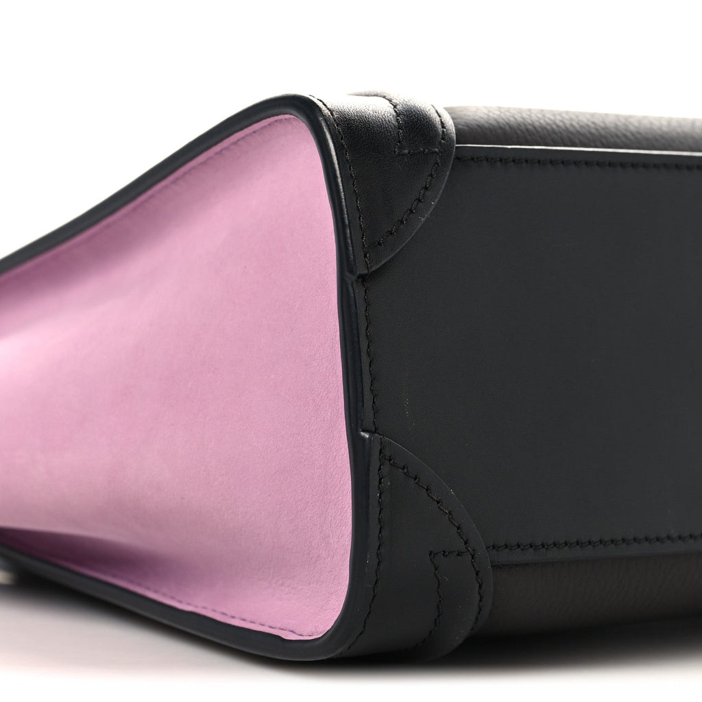 Baby Grained Calfskin Nubuck Tri-color Nano Luggage Anthracite