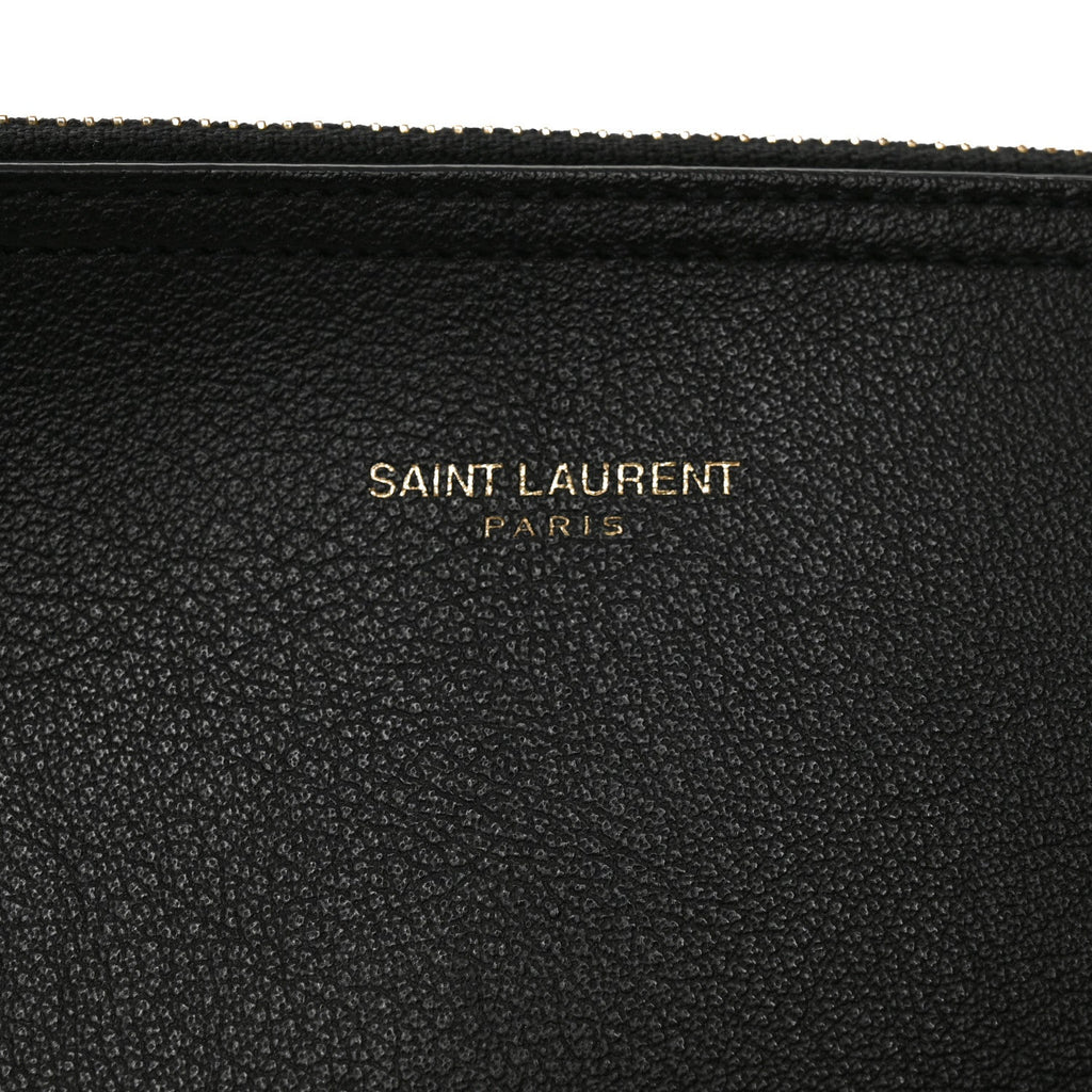 Calfskin Large Shopping Tote Black
