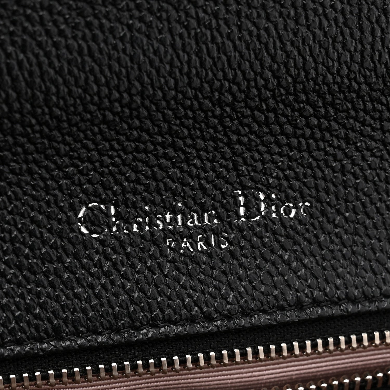 Grained Calfskin Medium Diorama Flap Bag Black