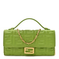 Nappa Matisse FF Embossed Baguette Continental Wallet With Chain Rain Forest