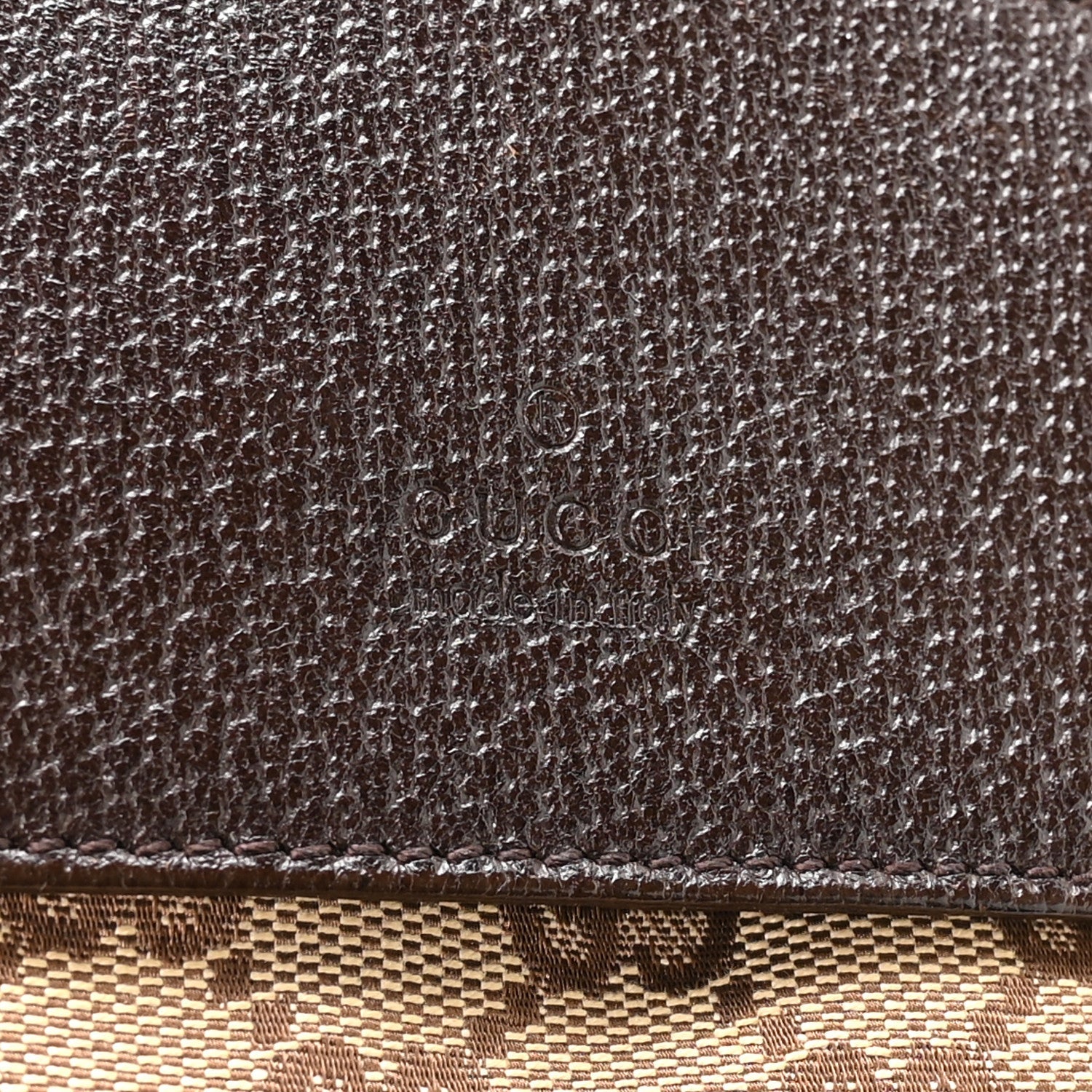 Monogram Web Belt Bag Dark Brown