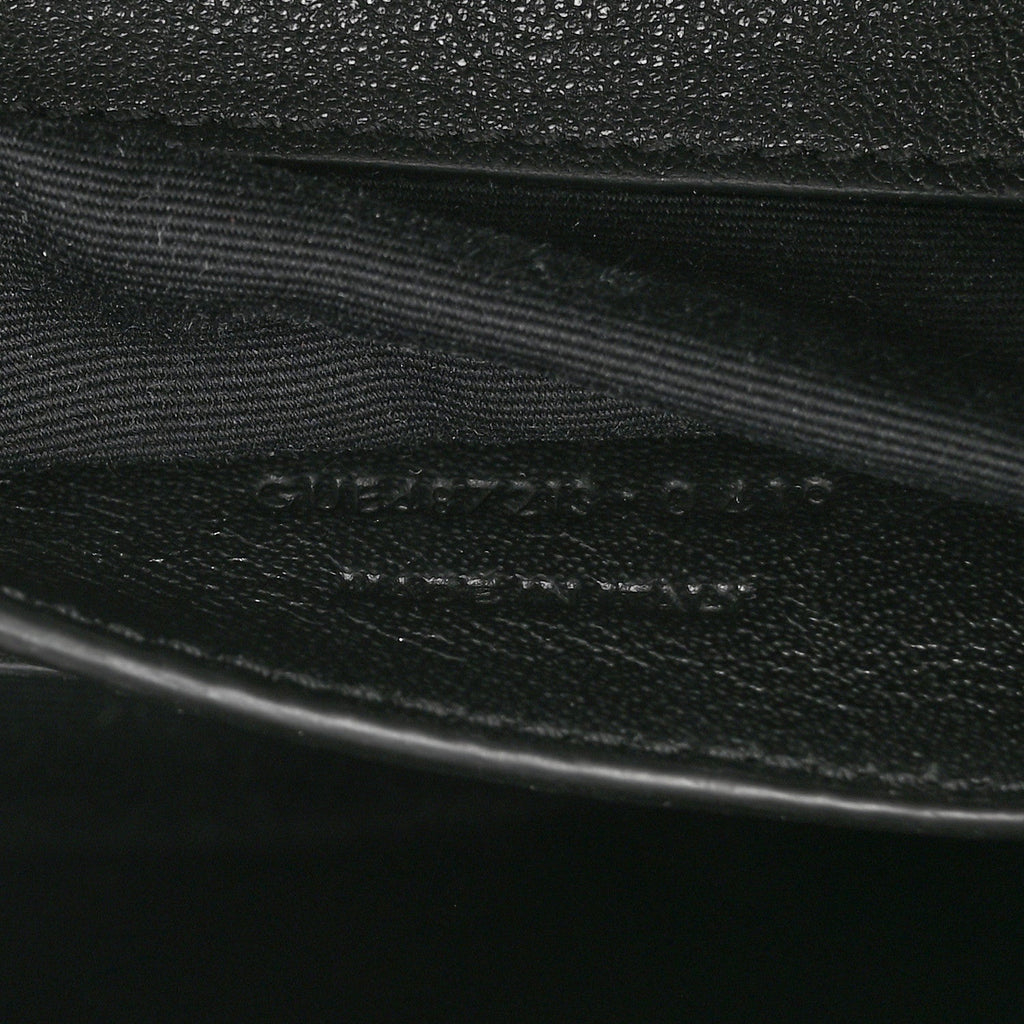 Sheepskin Matelasse Chevron Monogram Medium College Bag Black