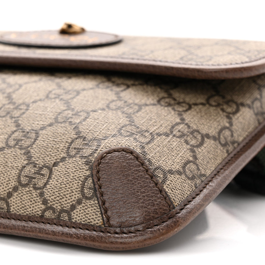 GG Supreme Monogram Neo Vintage Web Belt Bag Brown