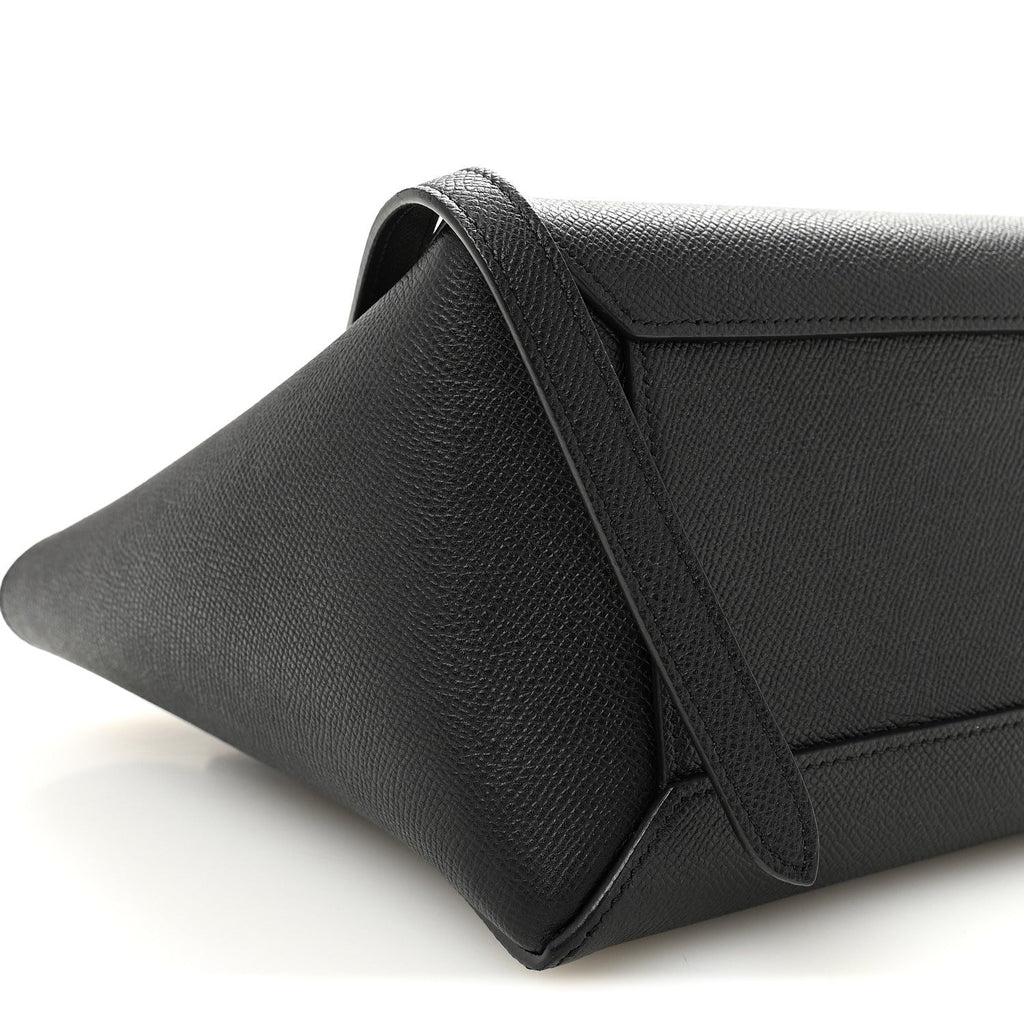 Grained Calfskin Mini Belt Bag Black