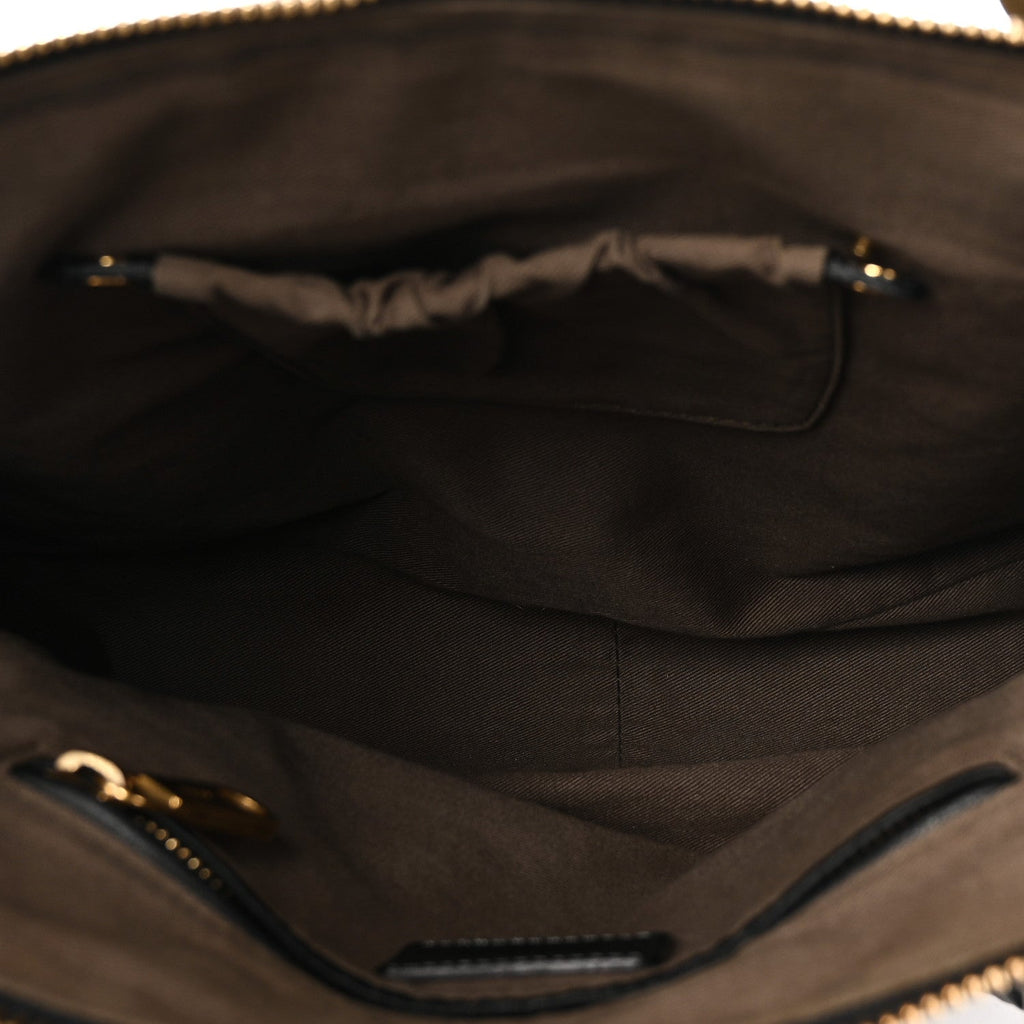 Calfskin Medium Marcie Satchel Black
