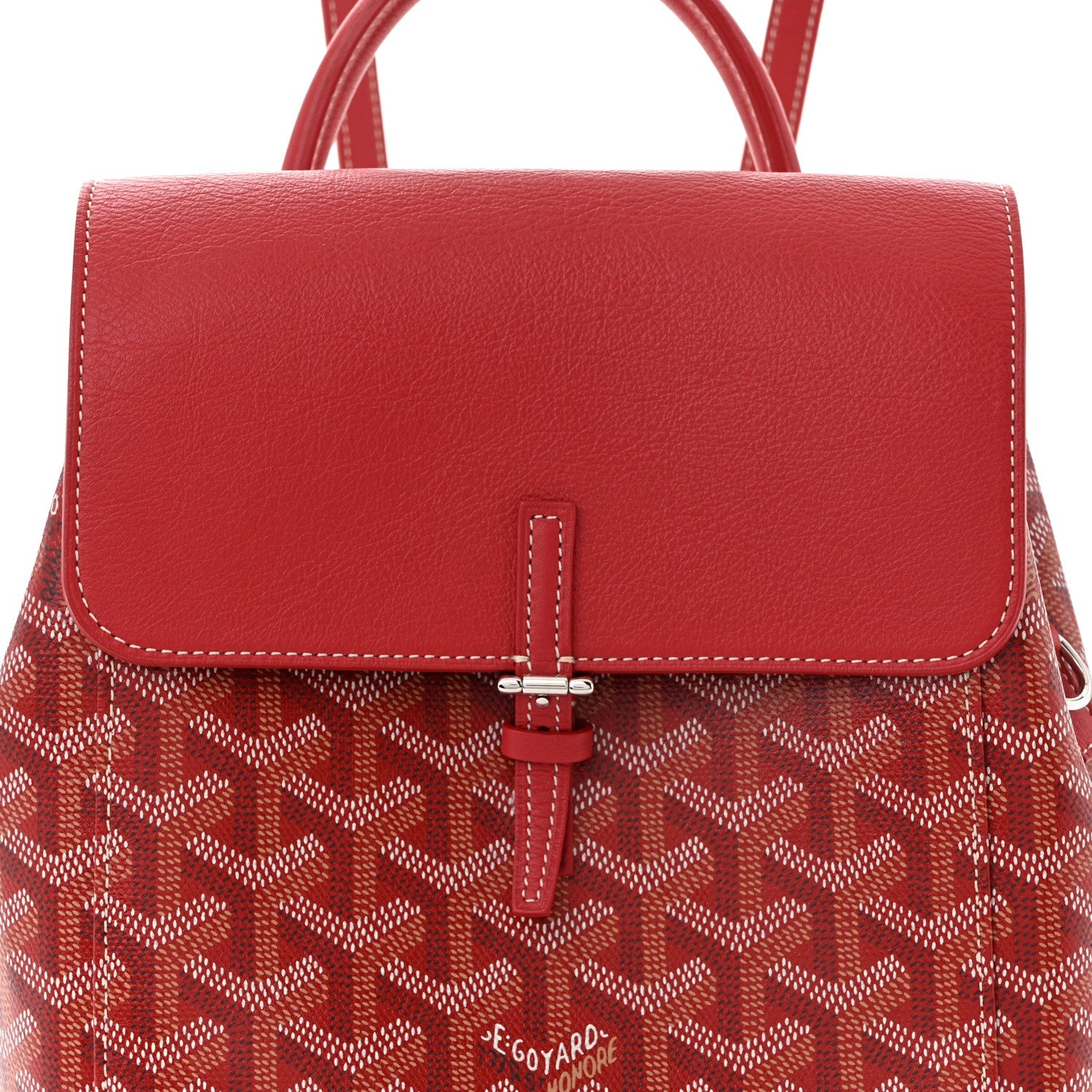 Goyardine Calfskin Mini Alpin Backpack Red