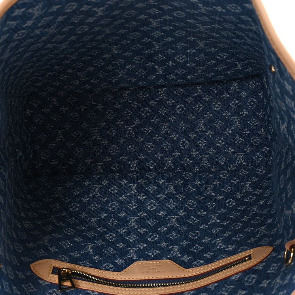 Monogram Denim Neo Neverfull MM Blue