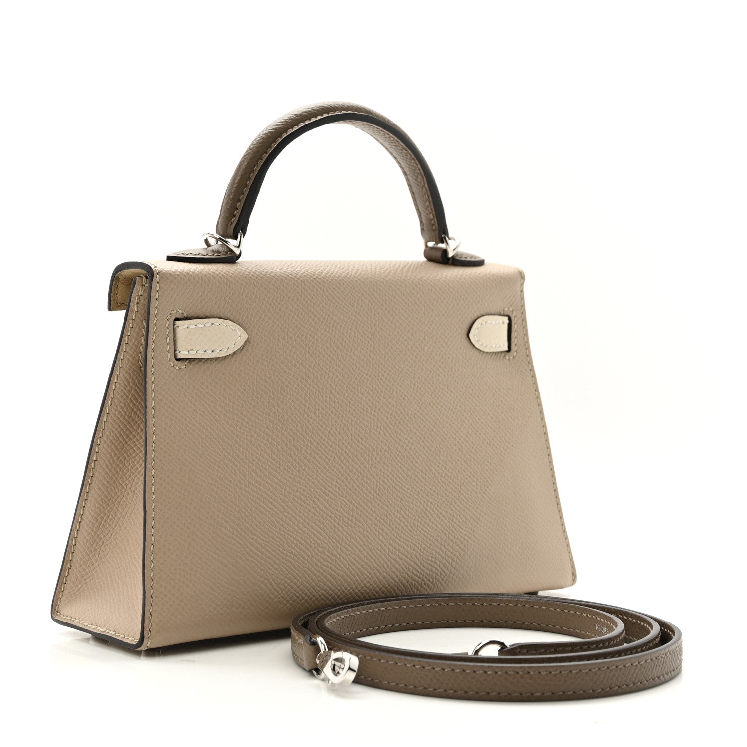 Epsom Tri-Color Mini Kelly Sellier 20 Trench Craie Etoupe