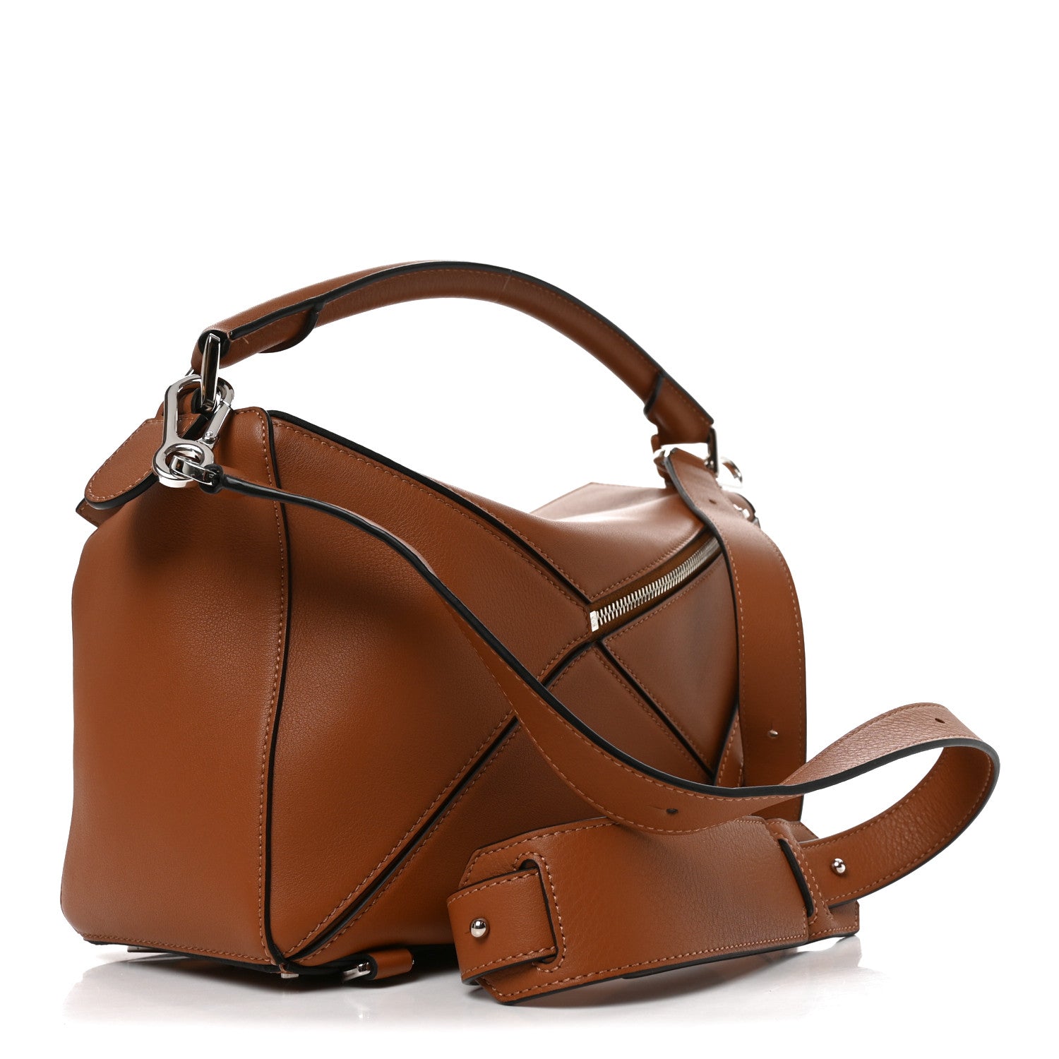 Calfskin Medium Puzzle Bag Tan