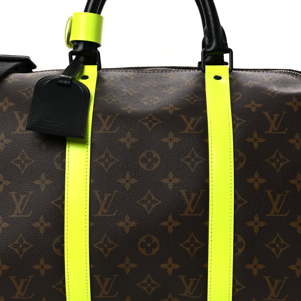 Monogram Macassar Keepall Bandouliere 50 Florescent Yellow