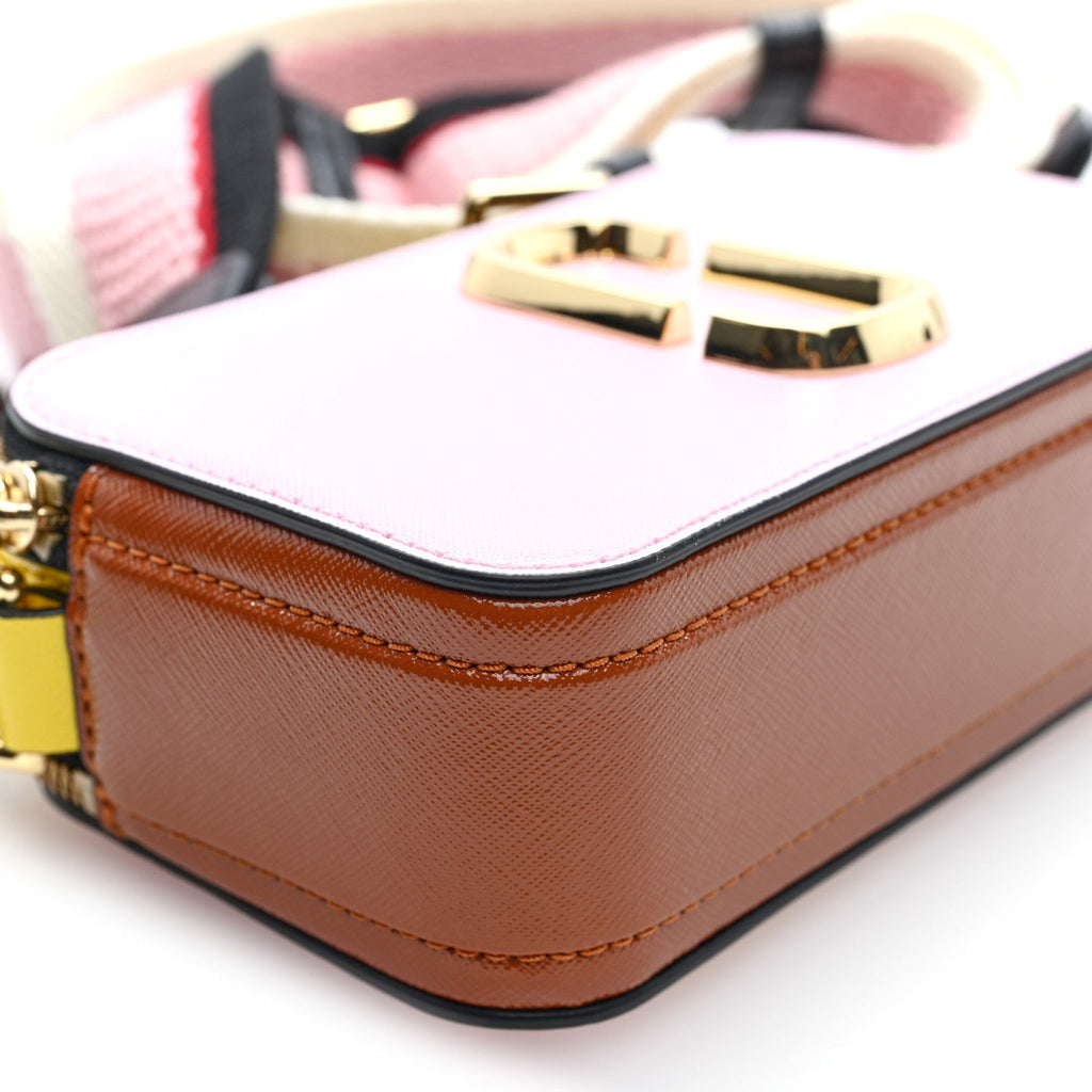 Saffiano Small Snapshot Camera Bag Blush Multicolor