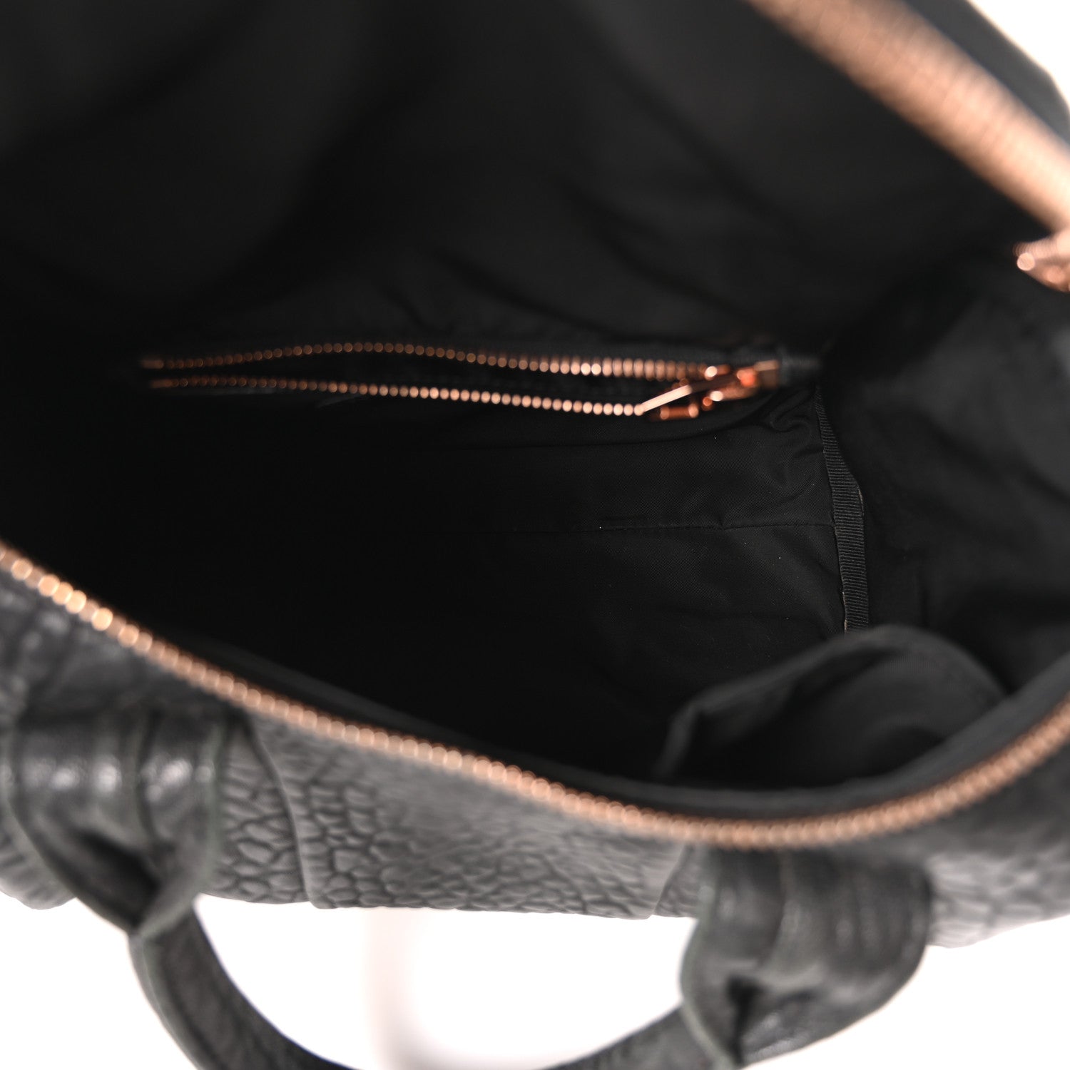 Pebbled Lambskin Rockie Black Rose Gold Hardware