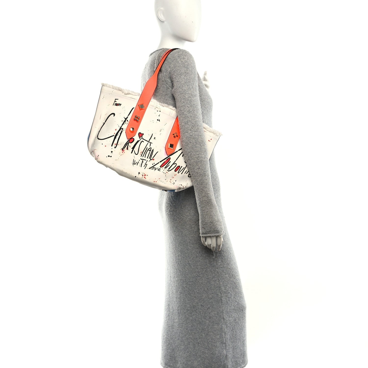 Canvas Frangibus Tote White Multicolor