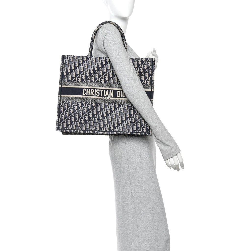 Oblique Large Book Tote Blue Multicolor