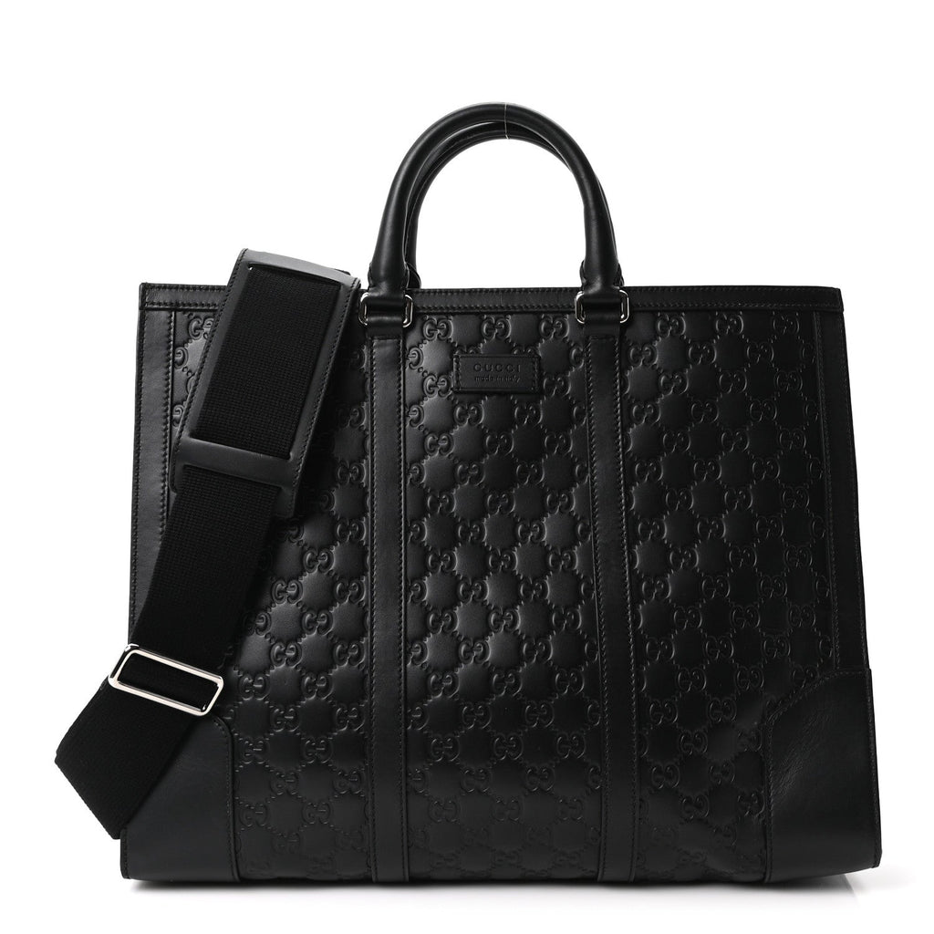 Guccissima Signature Briefcase Black