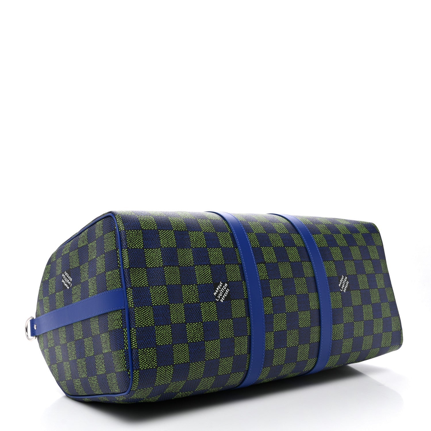 Damier Heritage Keepall Bandouliere 50 Blue Green