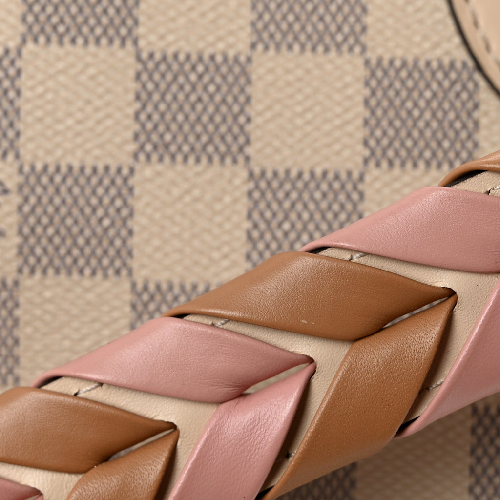 Damier Azur Braided Neverfull MM Pink