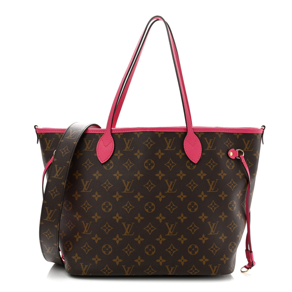 Monogram Inside Out Neverfull Bandouliere MM Rose Pondichery