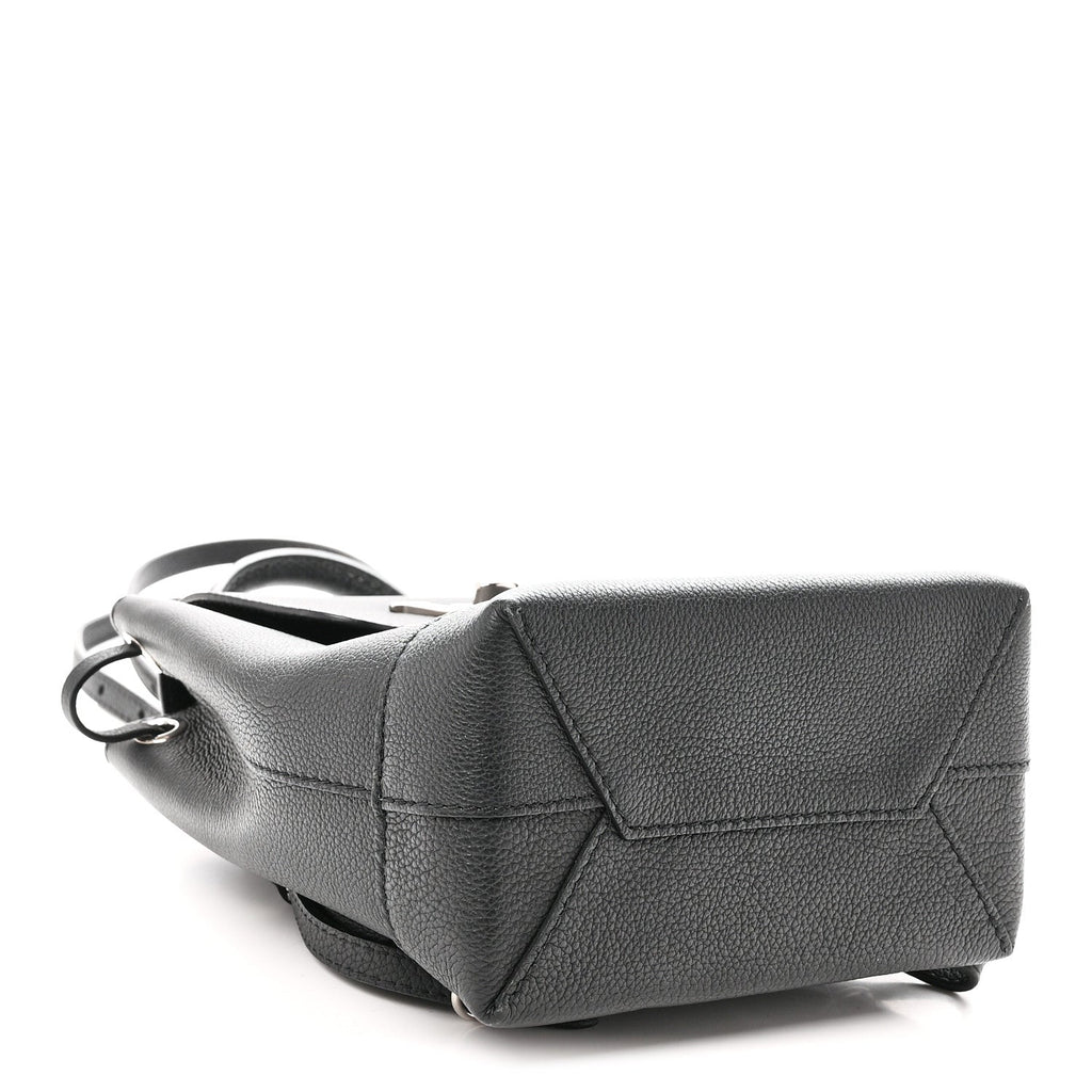 Calfskin Lockme Mini Backpack Black