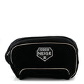 Velvet Quilted Coco Neige Waist Bag Black