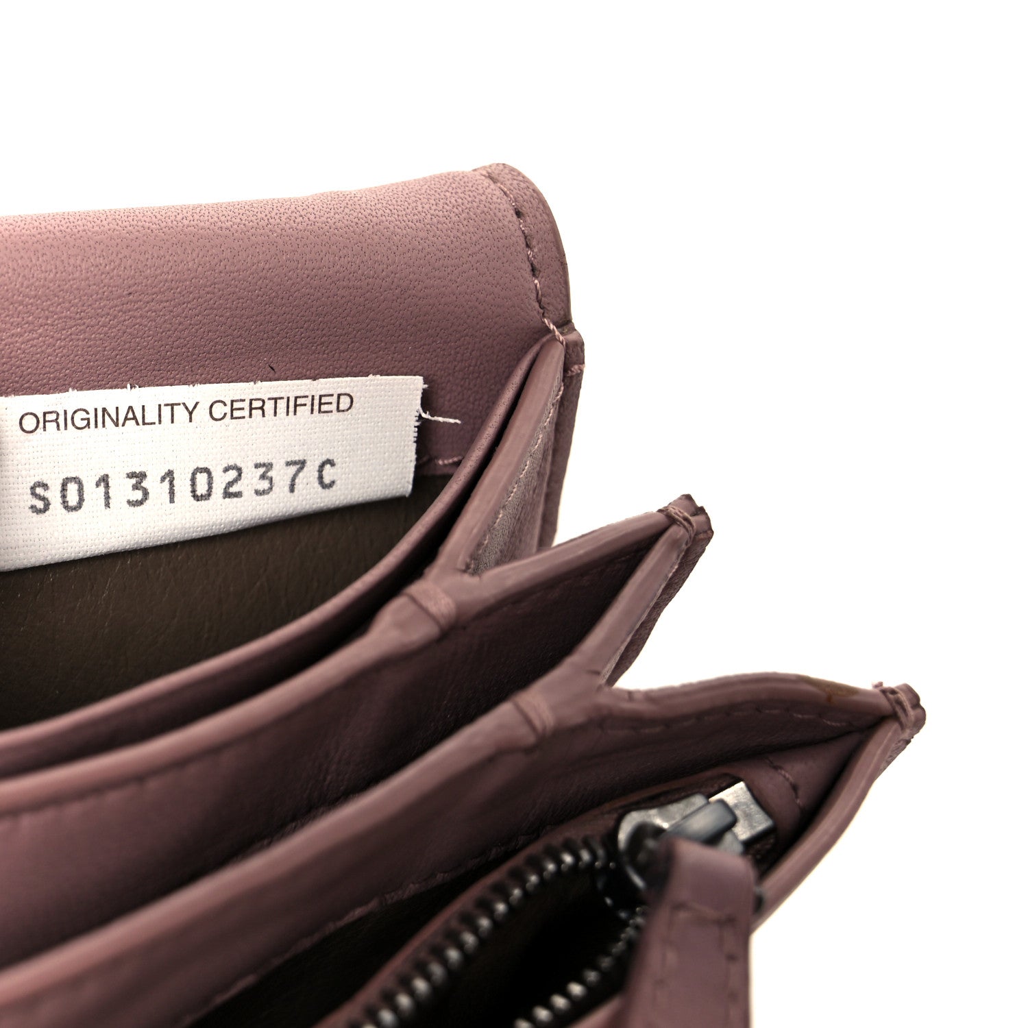 Nappa Intrecciato Continental Wallet on Chain Violet