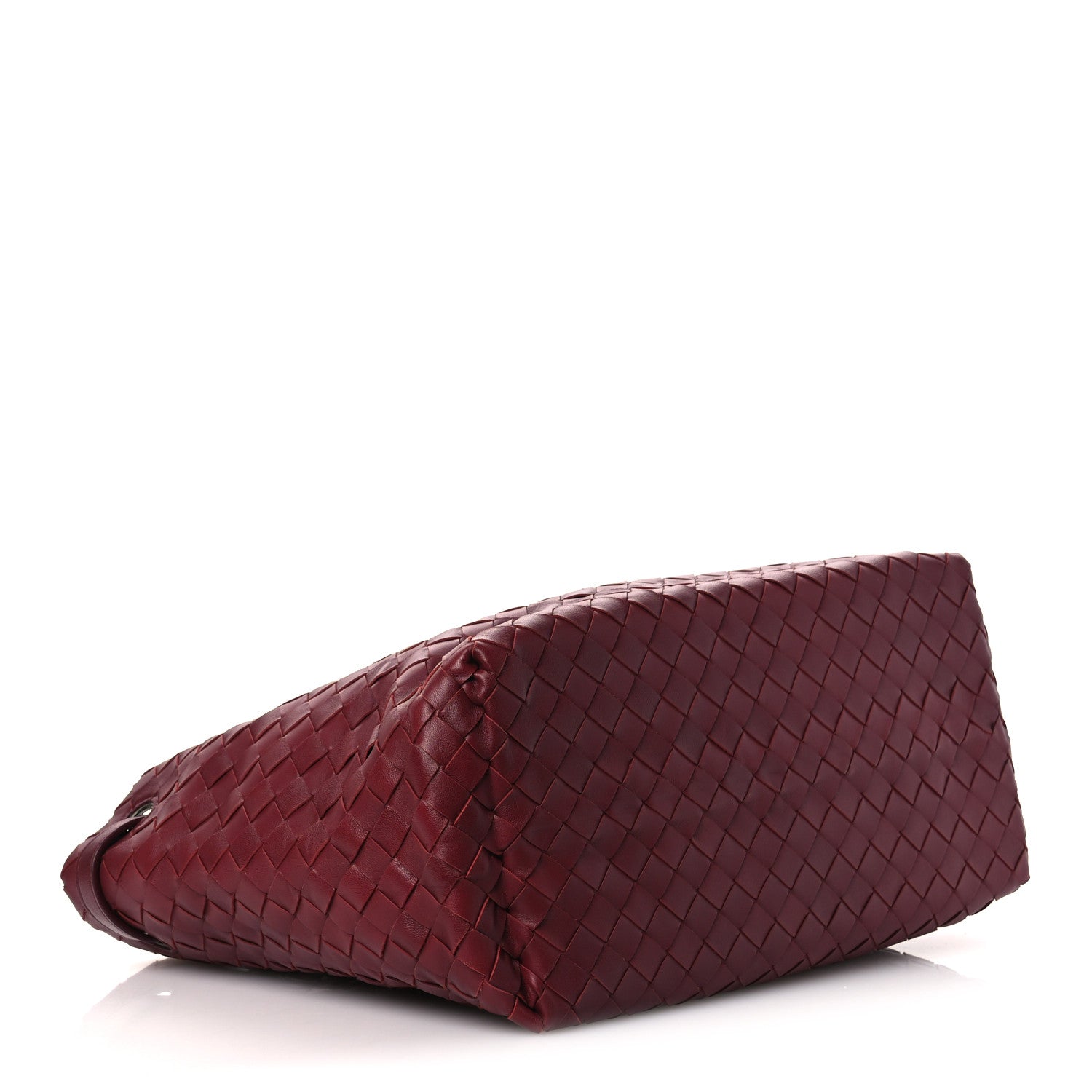 Nappa Intrecciato Medium Garda Bag Dark Red