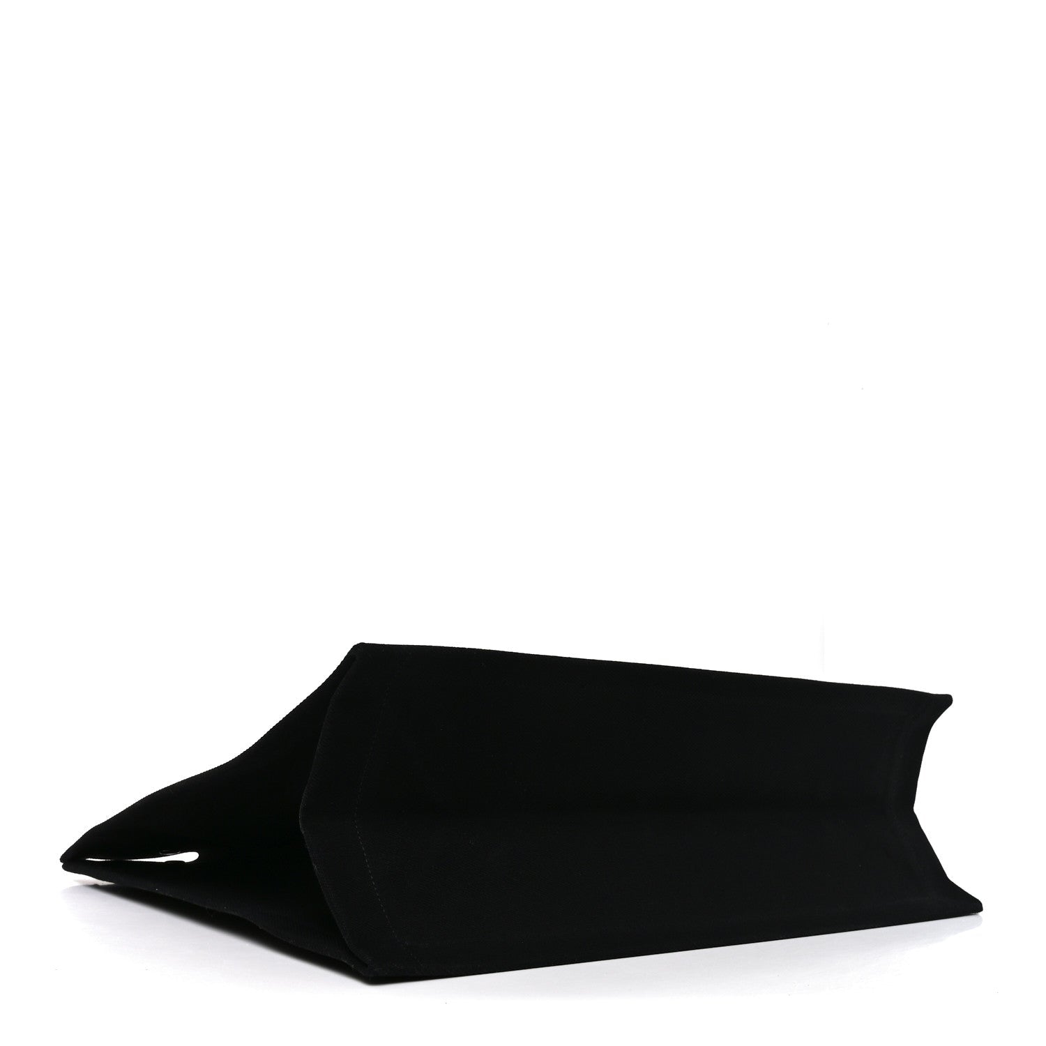 Linen Calfskin Rive Gauche Tote Black