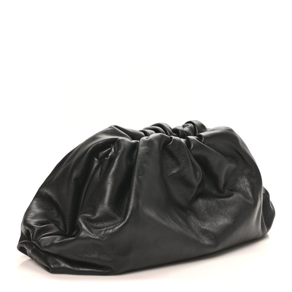 Smooth Butter Calf The Pouch Oversized Clutch Black