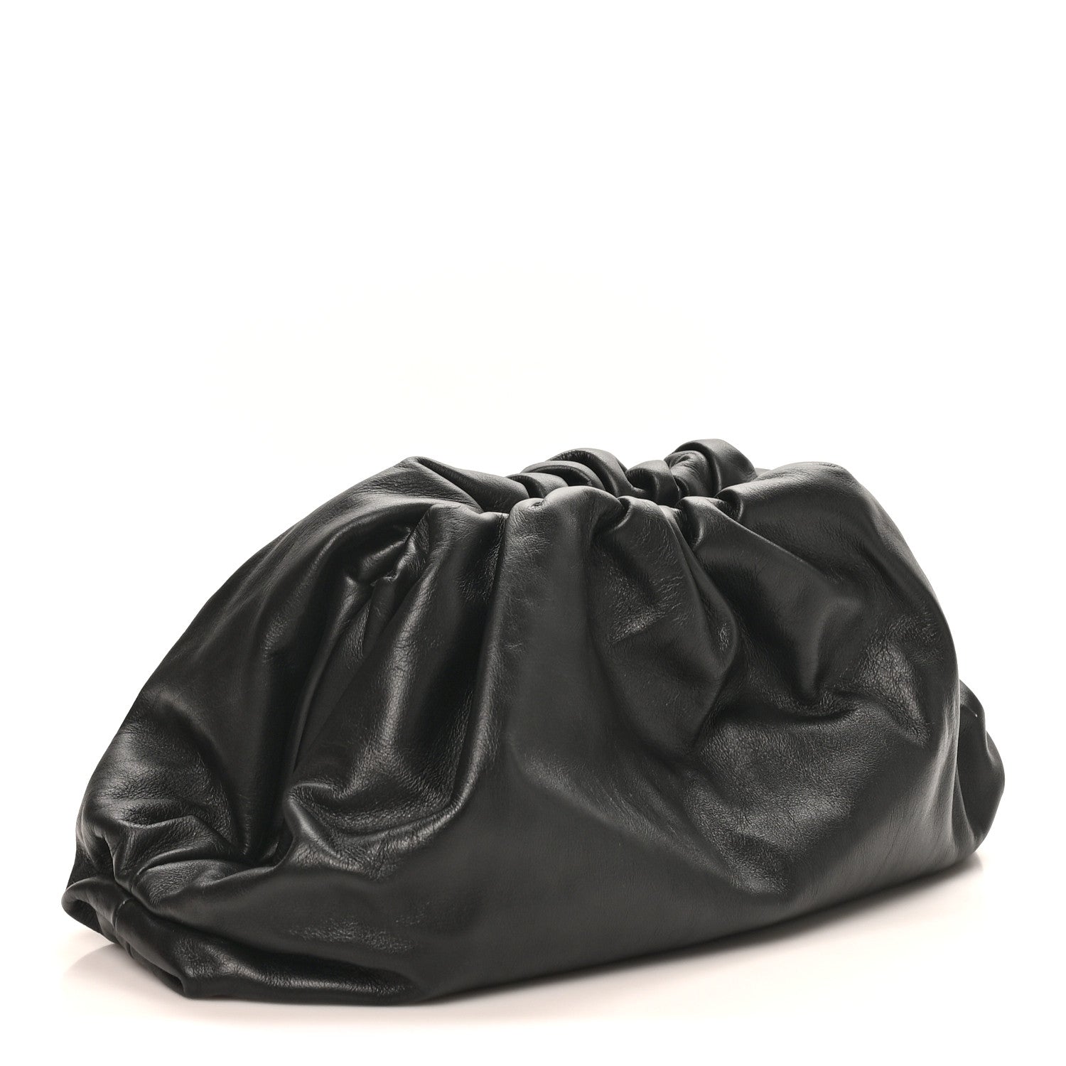 Smooth Butter Calf The Pouch Oversized Clutch Black
