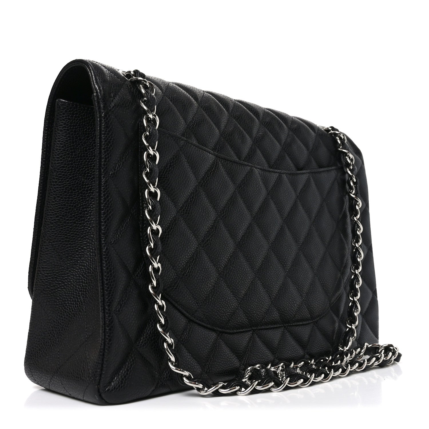 Caviar Quilted Maxi Single Flap Black