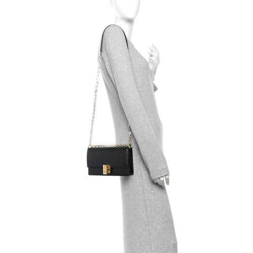 4G Coated Canvas Small Chain Shoulder Bag Black