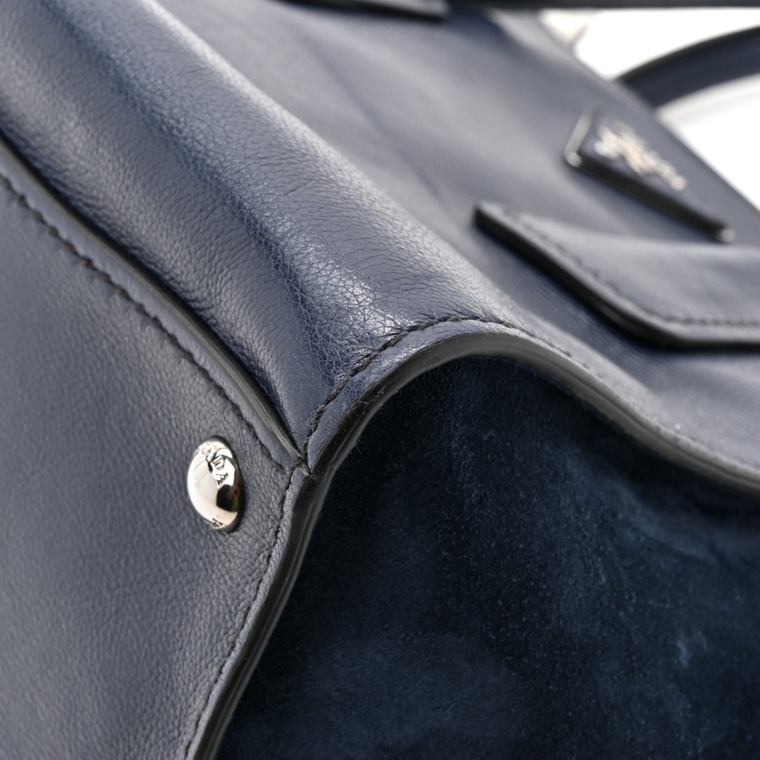 Glace Calf Scamosciato Twin Pocket Tote Baltico