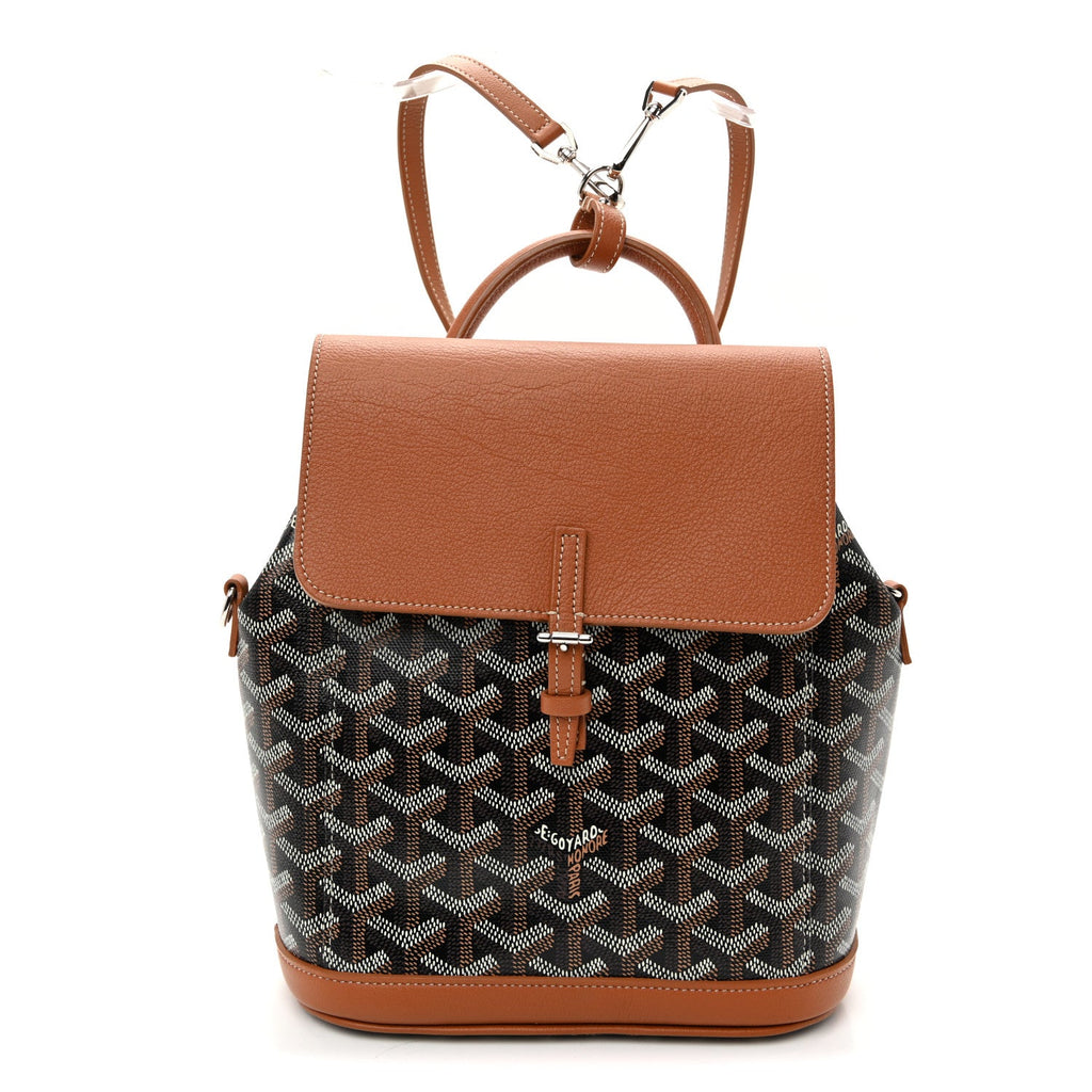 Goyardine Calfskin Mini Alpin Backpack Black Gold
