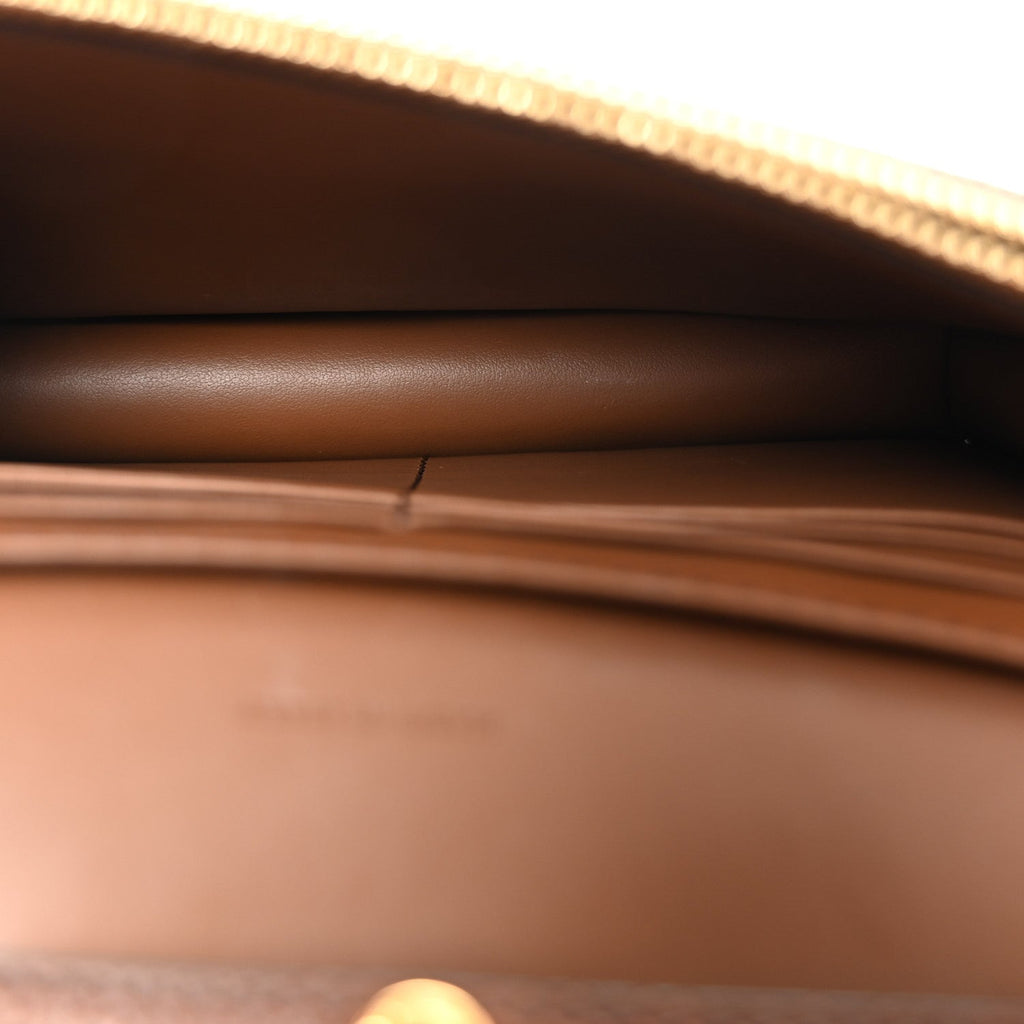 Derby Calfskin House Check Mini Hampshire Crossbody Tan