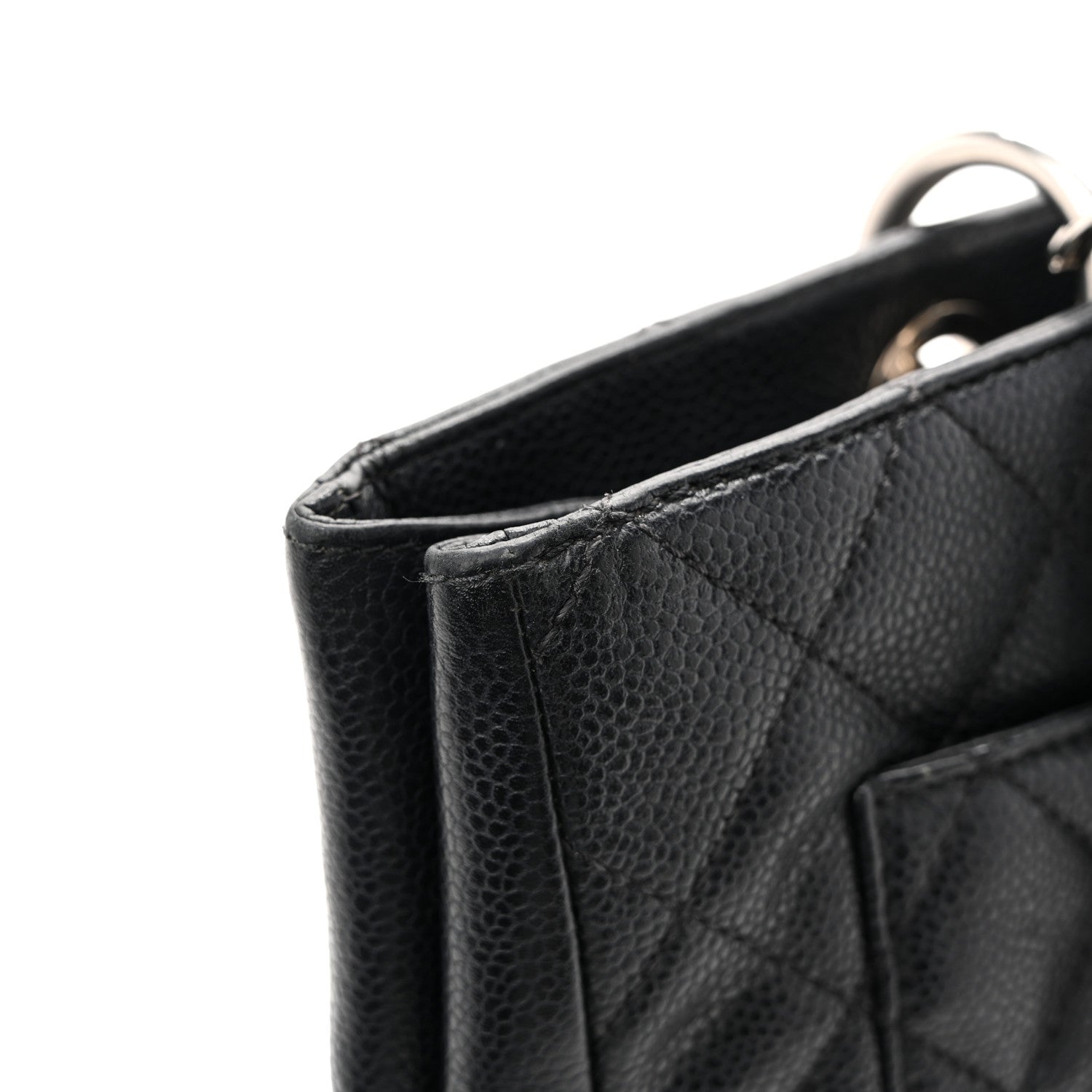 Caviar Quilted Grand Shopping Tote GST Black