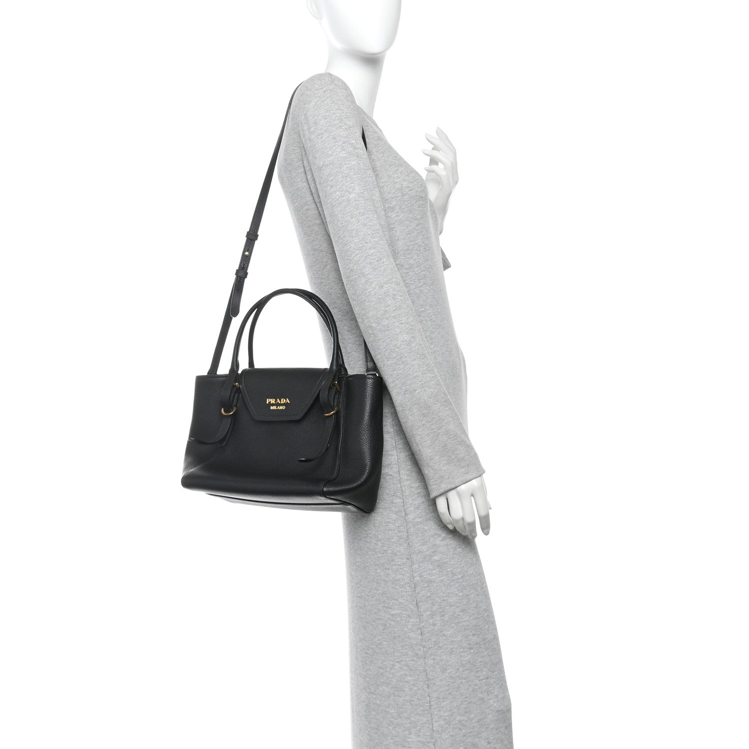 Vitello Phenix Tote Bag Black
