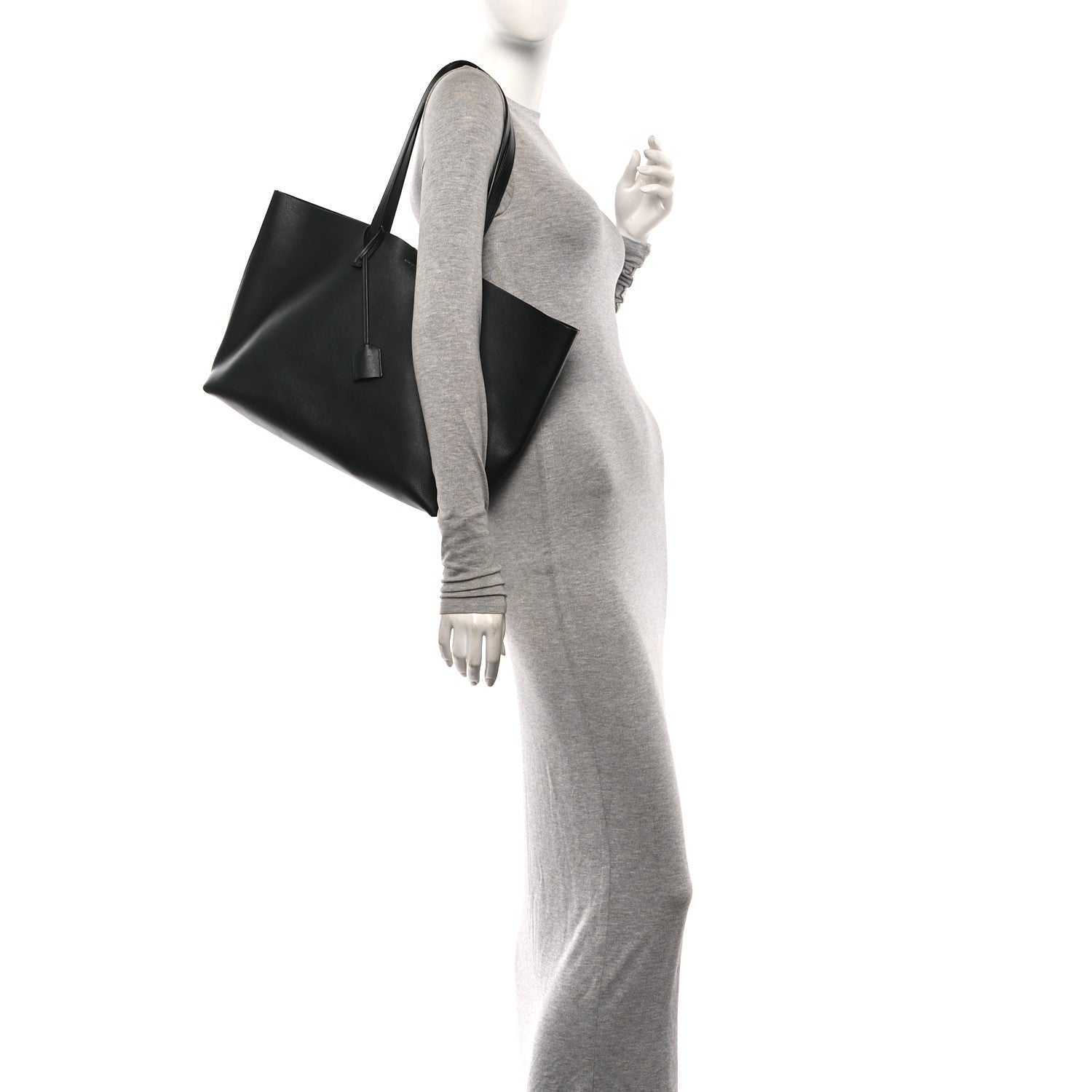 Calfskin Large Shopping Tote Black