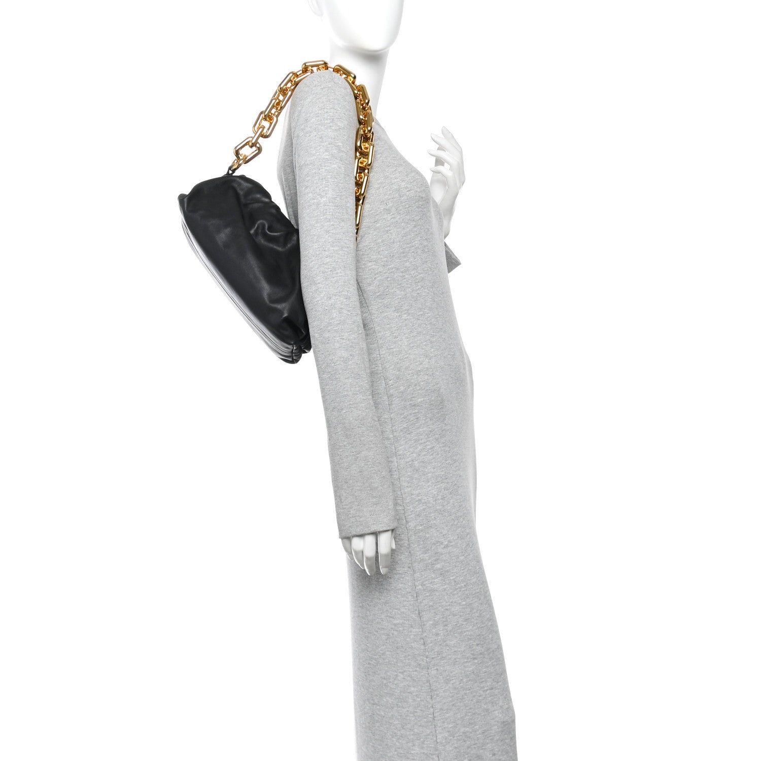 Calfskin The Pouch Chain Black