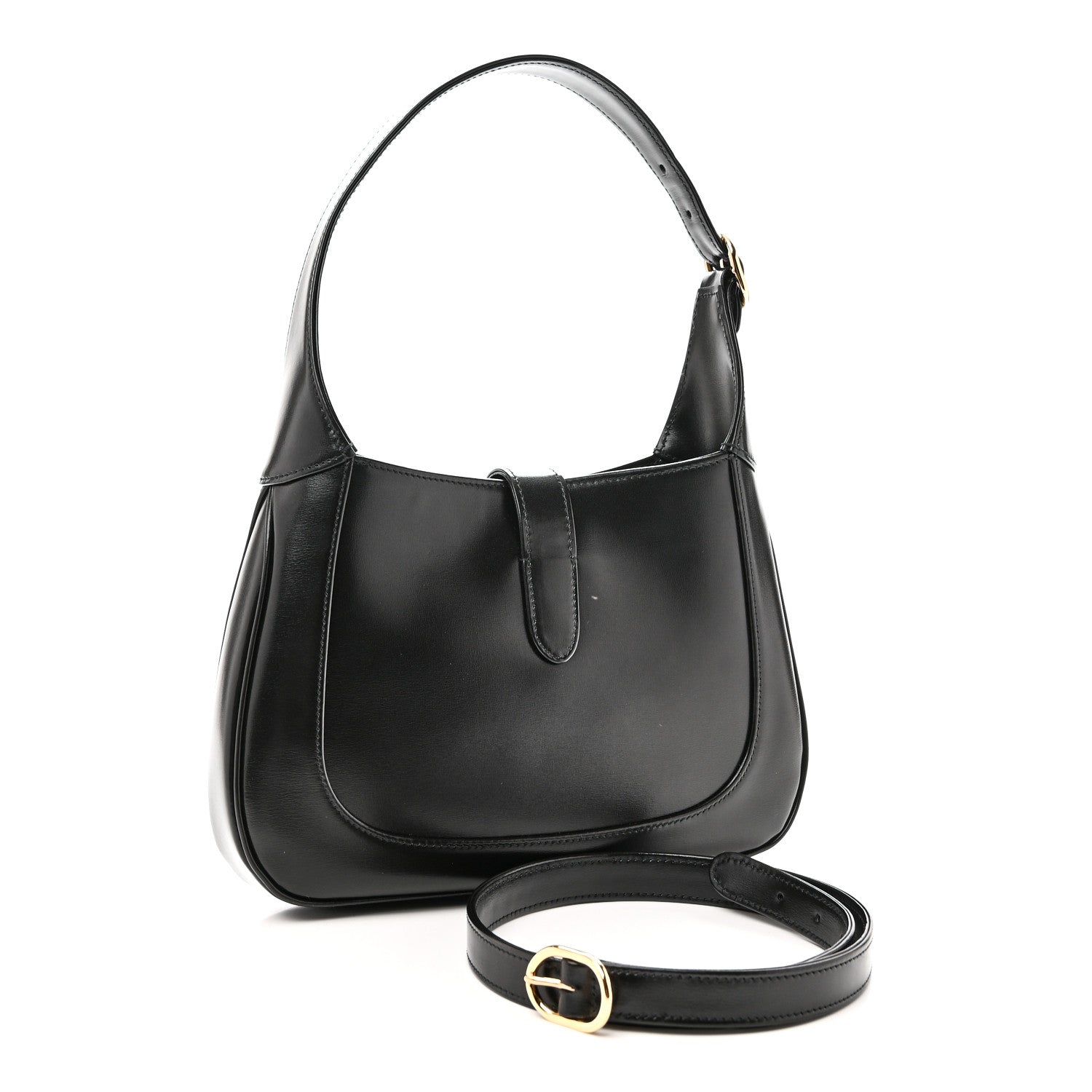 Boarded Dyana Lux Calfskin Small Jackie 1961 Hobo Black
