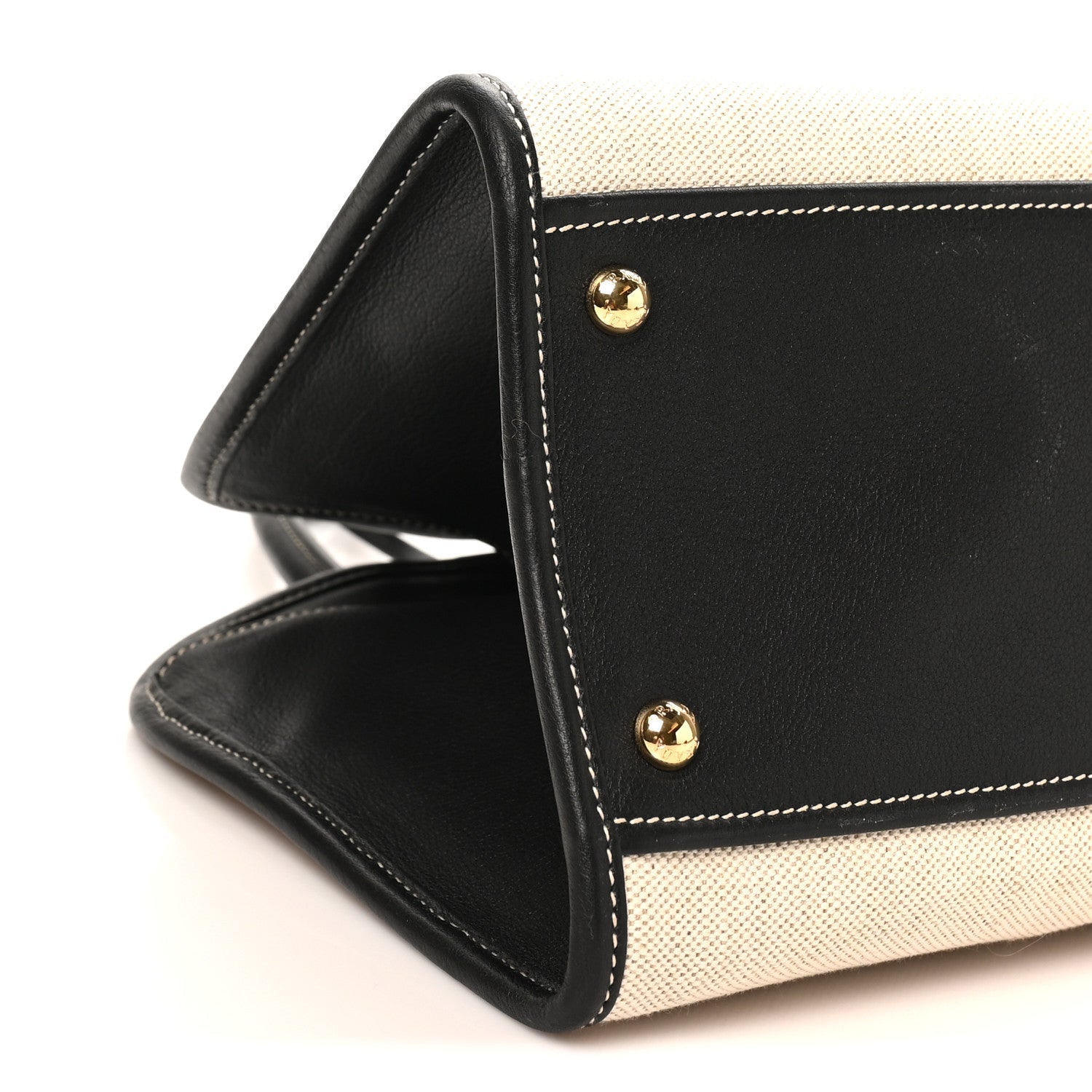 Linen Shopping Tote Natural Black